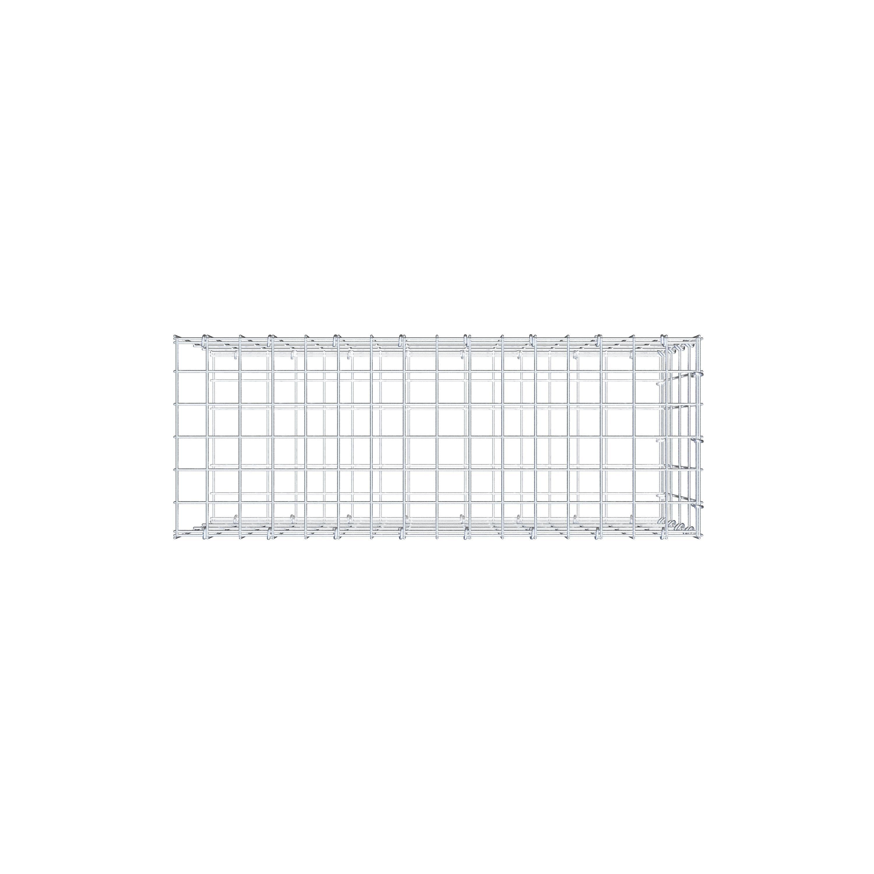 Toegevoegde pool type 2 80 cm x 40 cm x 30 cm, maaswijdte 5 cm x 10 cm, C-ring