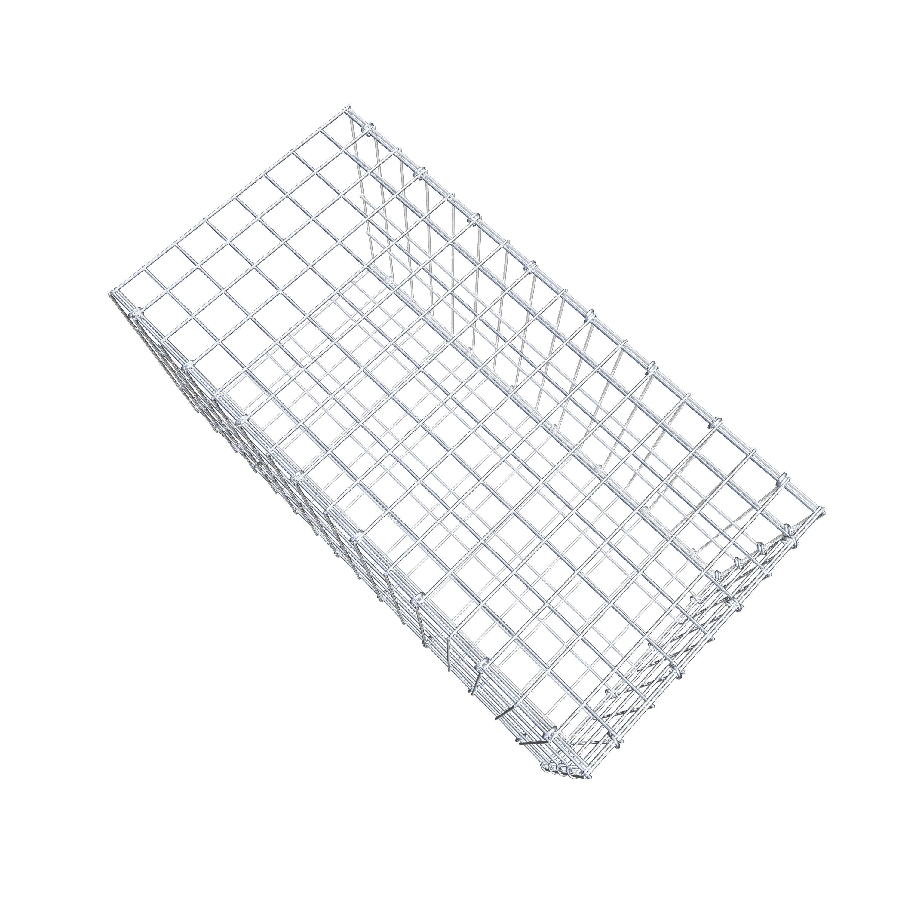 Mounted gabion type 2 80 cm x 40 cm x 40 cm, mesh size 5 cm x 10 cm, C-ring