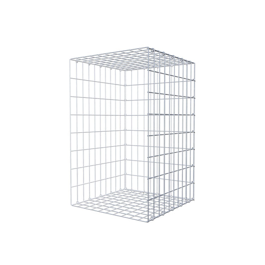 Monteret gabion type 2 80 cm x 50 cm x 50 cm, maskestørrelse 5 cm x 10 cm, C-ring