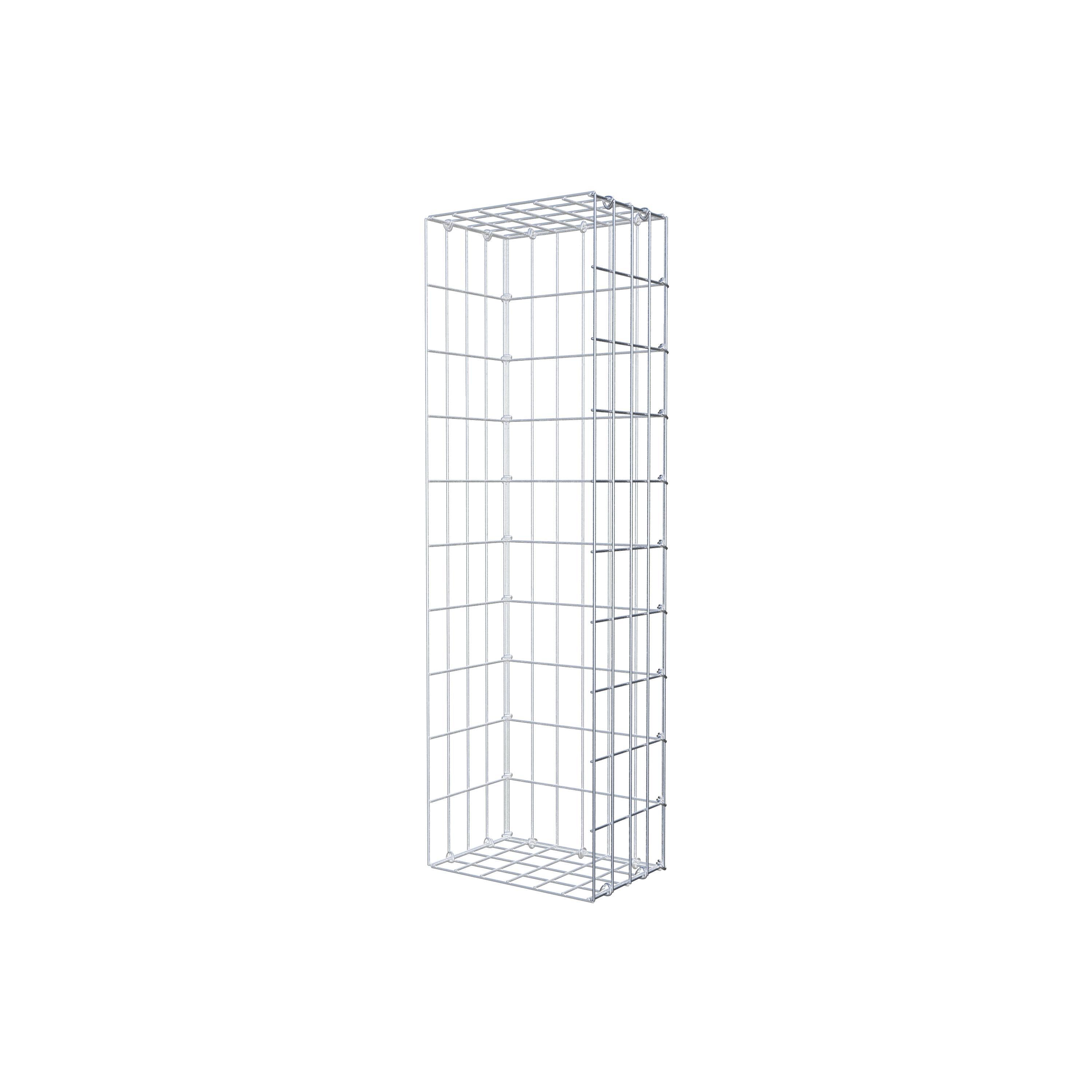 Monteret gabion type 2 100 cm x 20 cm x 30 cm, maskestørrelse 5 cm x 10 cm, C-ring