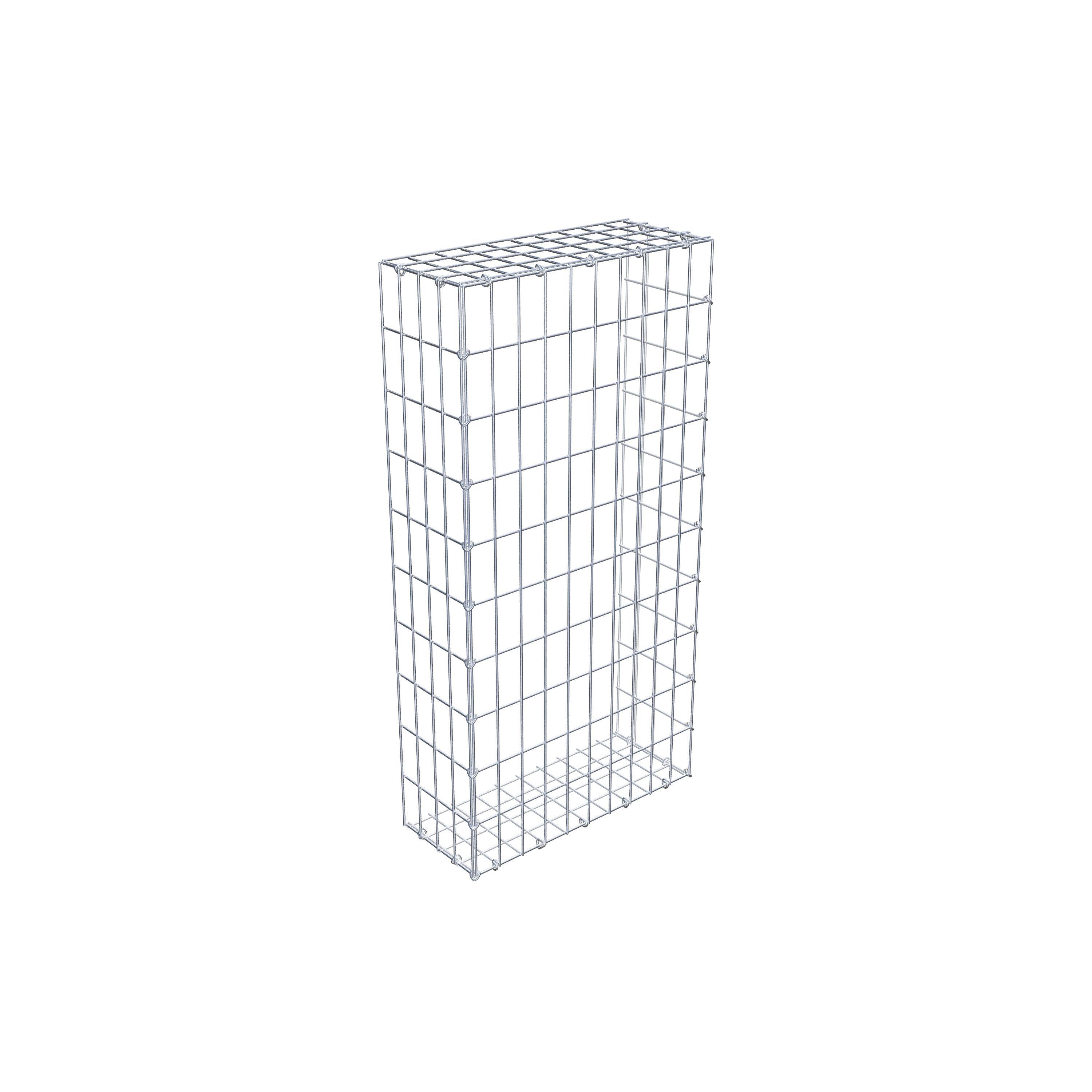 Fourche rapportée type 2 100 cm x 20 cm x 50 cm, mailles 5 cm x 10 cm, anneau en C