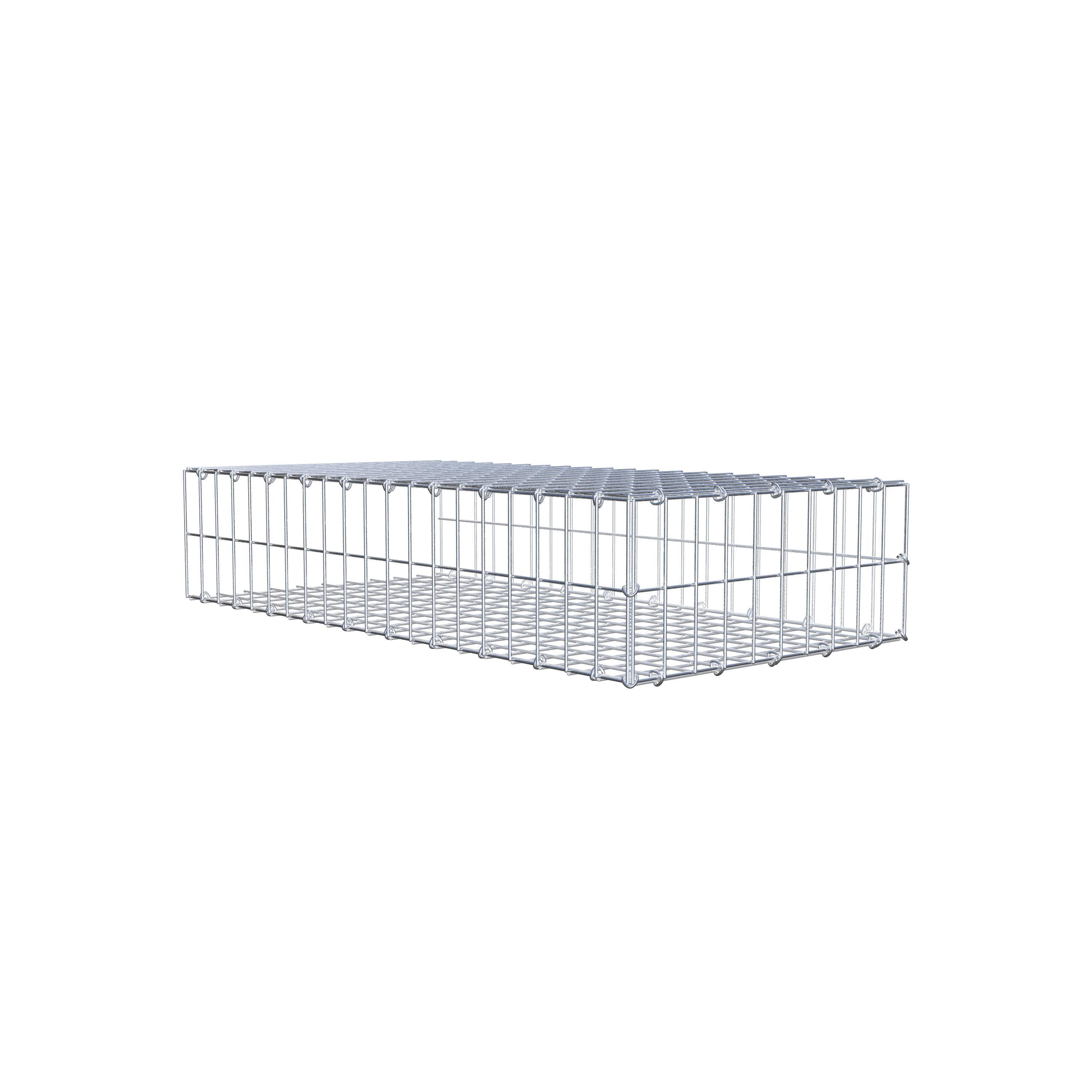 Fourche rapportée type 2 100 cm x 20 cm x 50 cm, mailles 5 cm x 10 cm, anneau en C