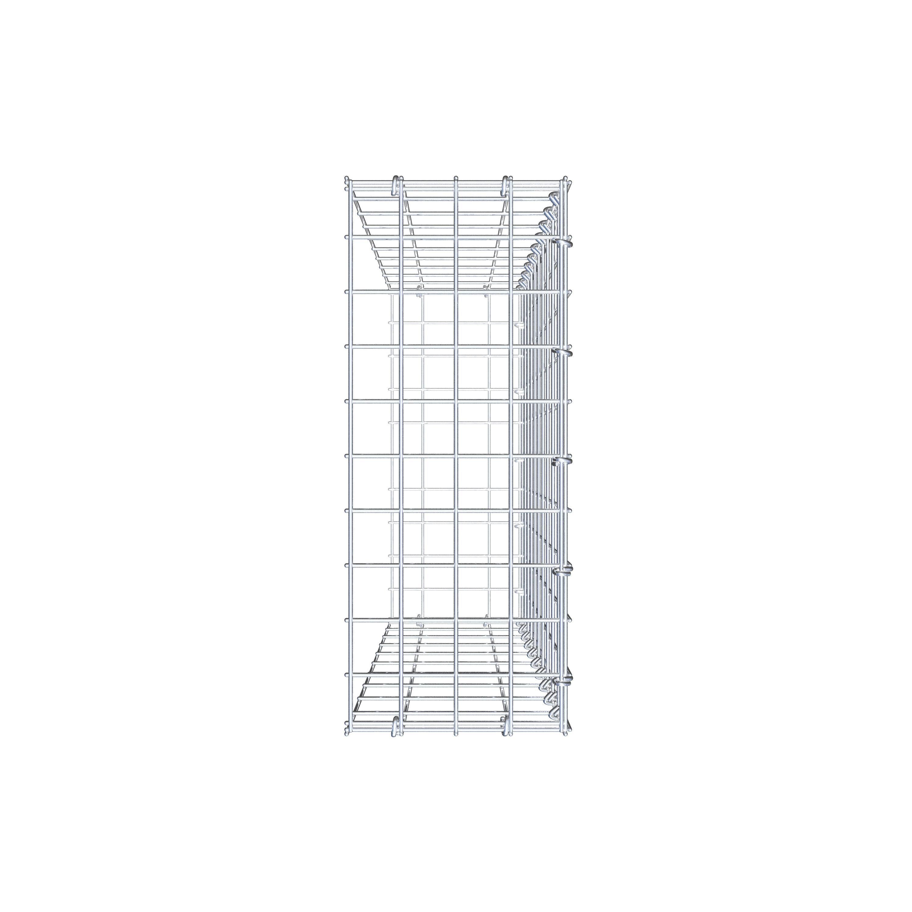 Fourche rapportée type 2 100 cm x 20 cm x 50 cm, mailles 5 cm x 10 cm, anneau en C
