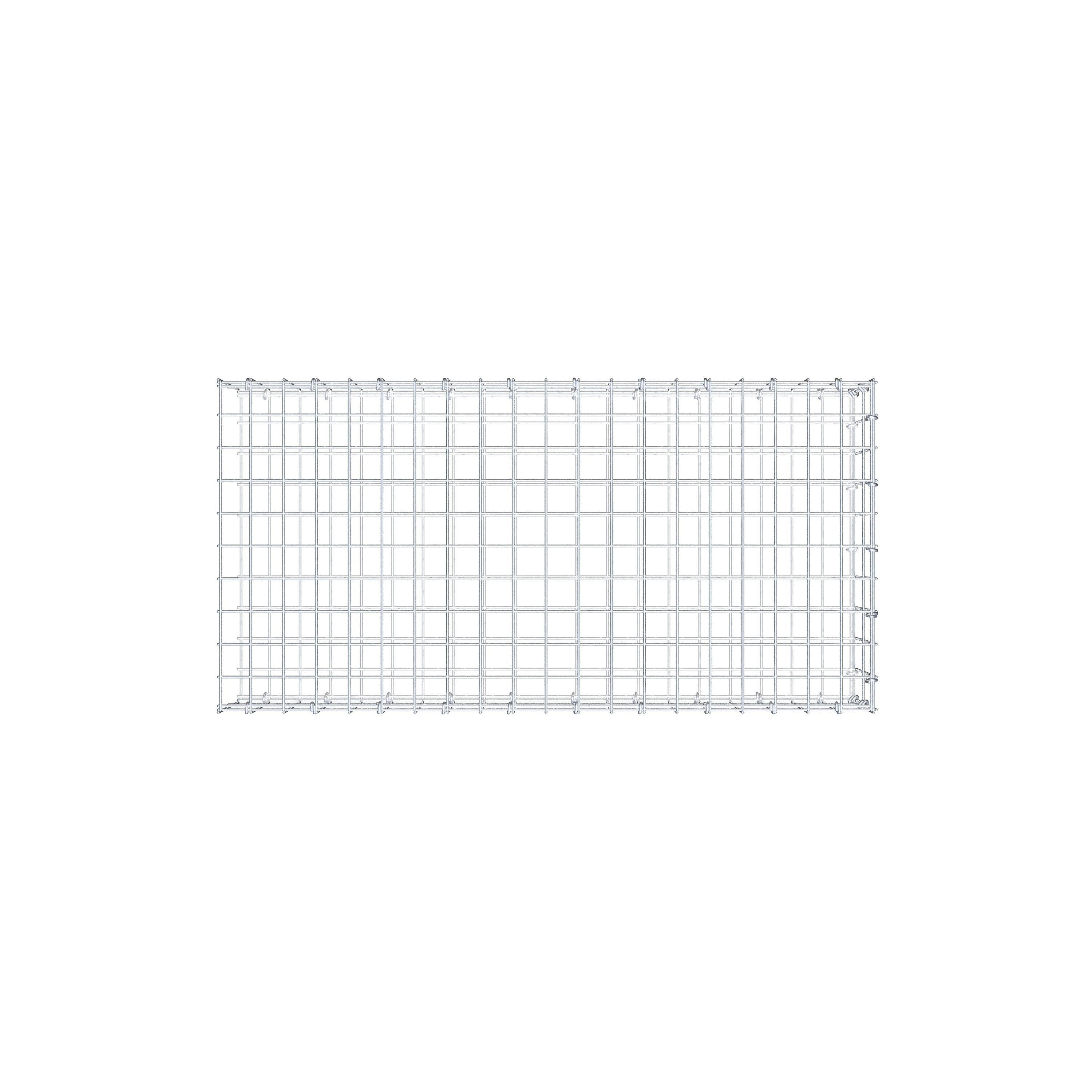 Fourche rapportée type 2 100 cm x 20 cm x 50 cm, mailles 5 cm x 10 cm, anneau en C