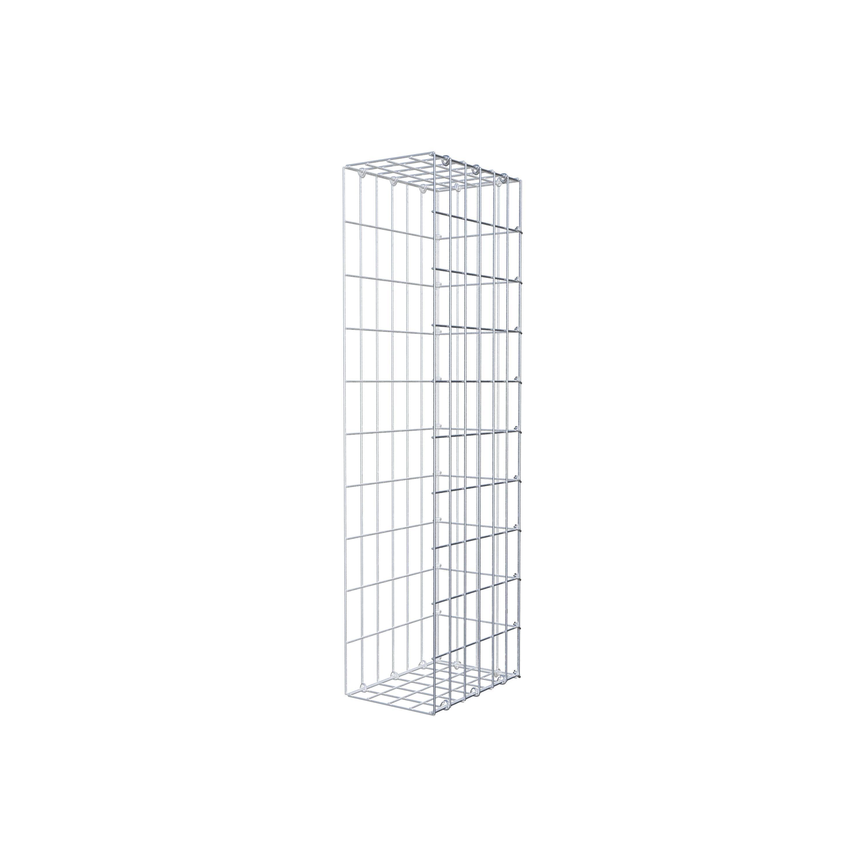 Mounted gabion type 2 100 cm x 30 cm x 20 cm, mesh size 5 cm x 10 cm, C-ring