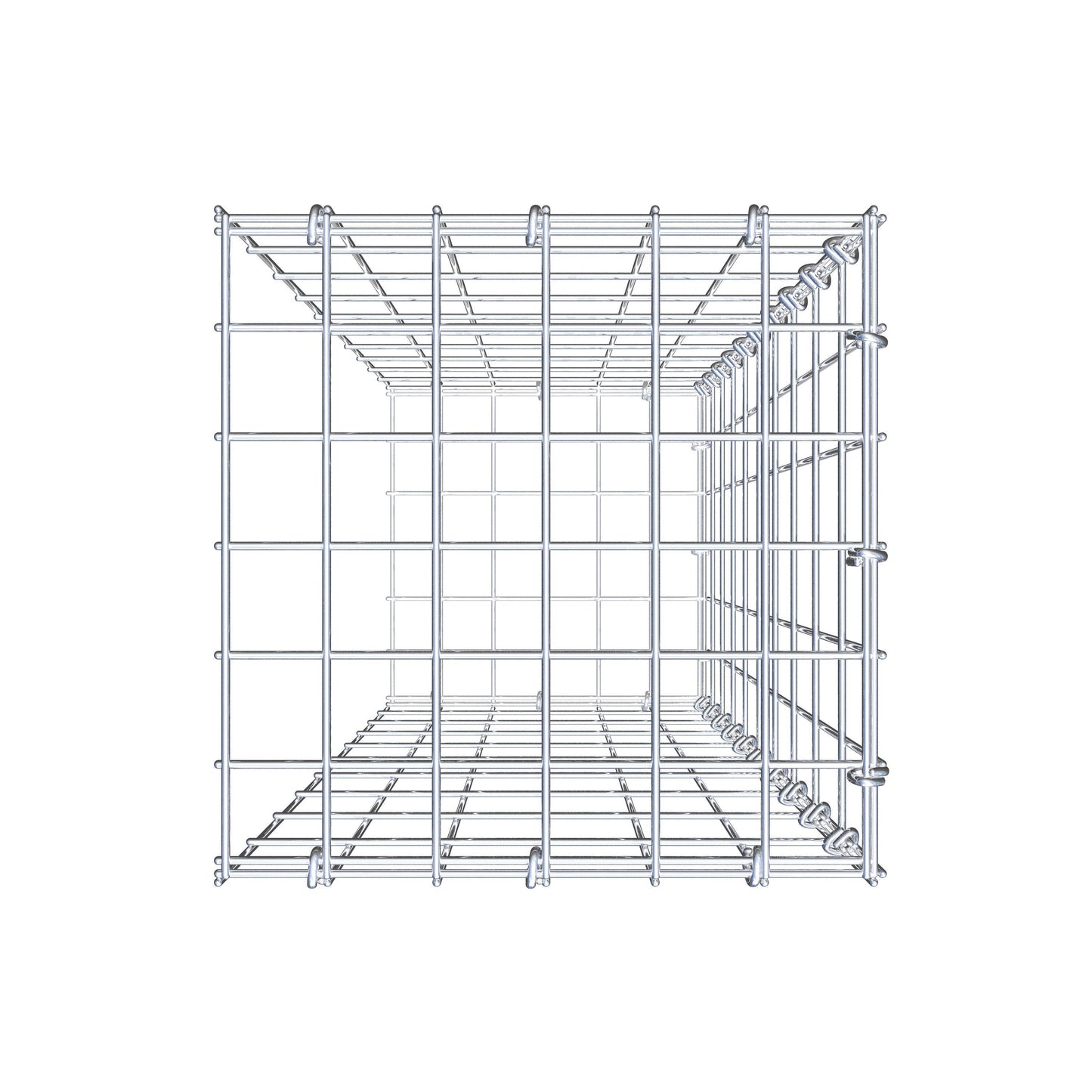 Mounted gabion type 2 100 cm x 30 cm x 30 cm, mesh size 5 cm x 10 cm, C-ring