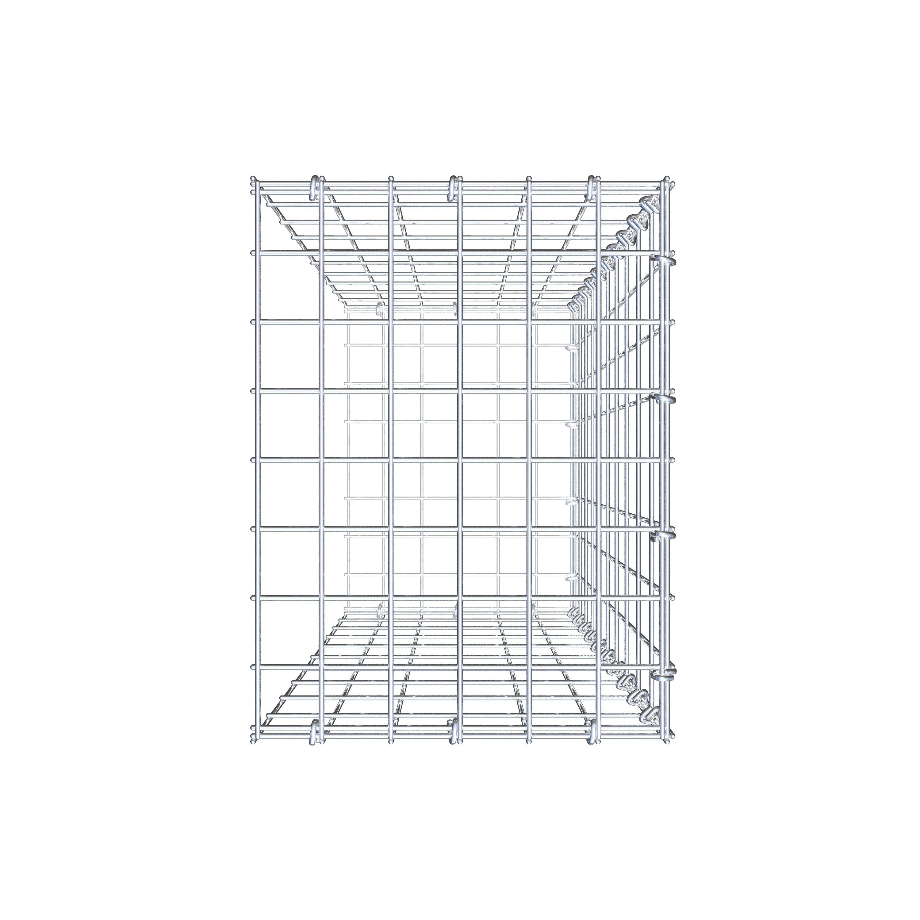 Mounted gabion type 2 100 cm x 30 cm x 40 cm, mesh size 5 cm x 10 cm, C-ring