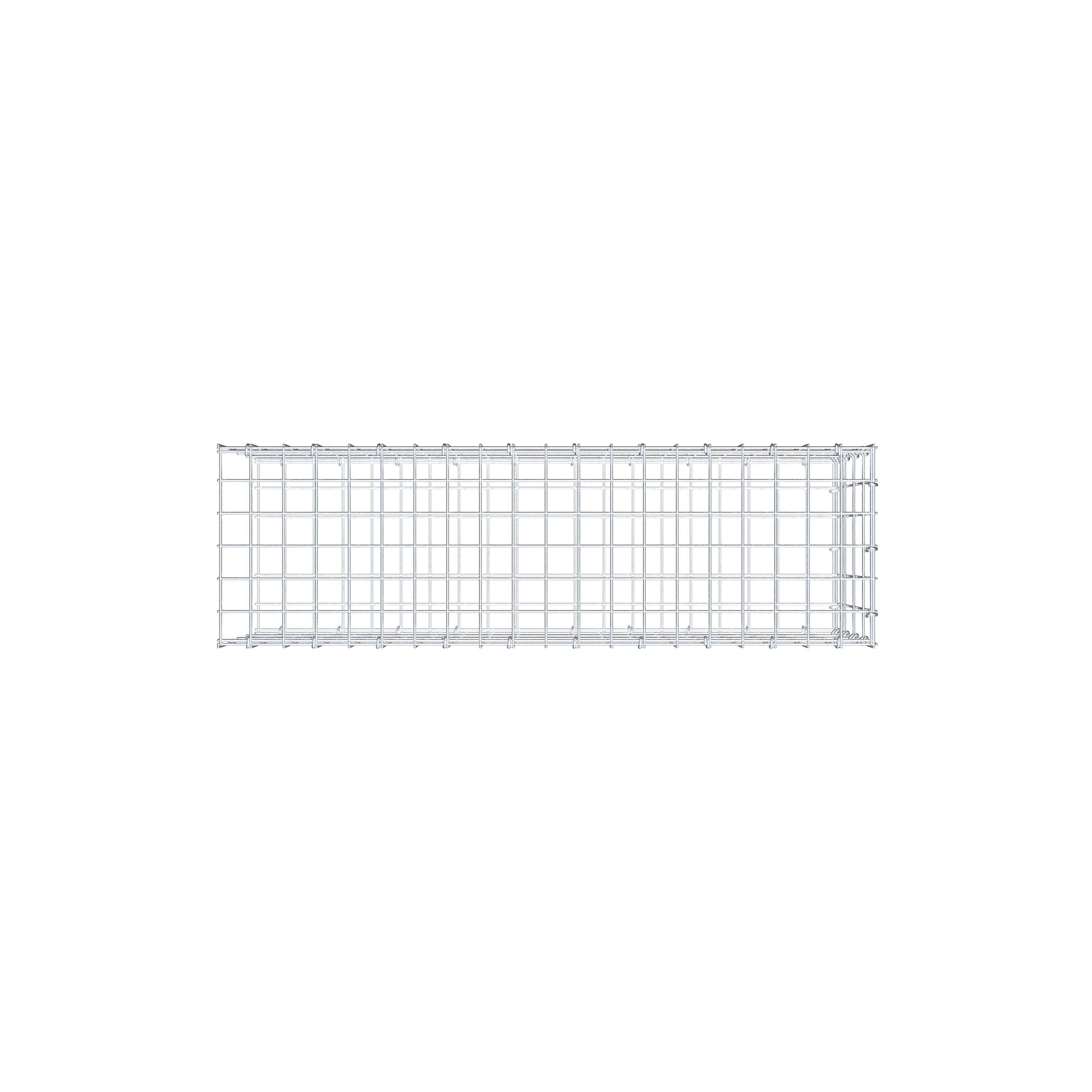 Monteret gabion type 2 100 cm x 40 cm x 30 cm, maskestørrelse 5 cm x 10 cm, C-ring