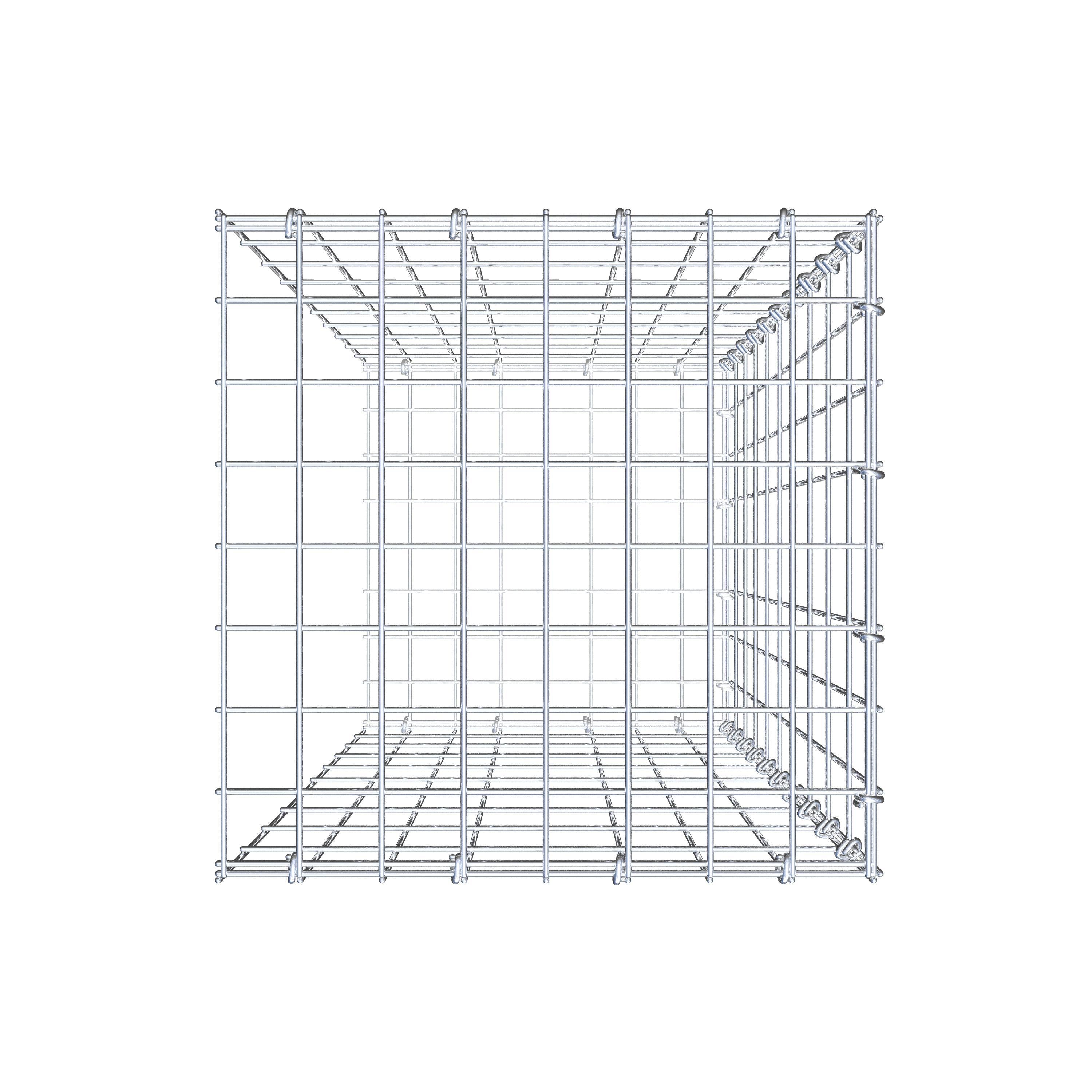 Anbaugabione Typ 2 100 cm x 40 cm x 40 cm, Maschenweite 5 cm x 10 cm, C-Ring