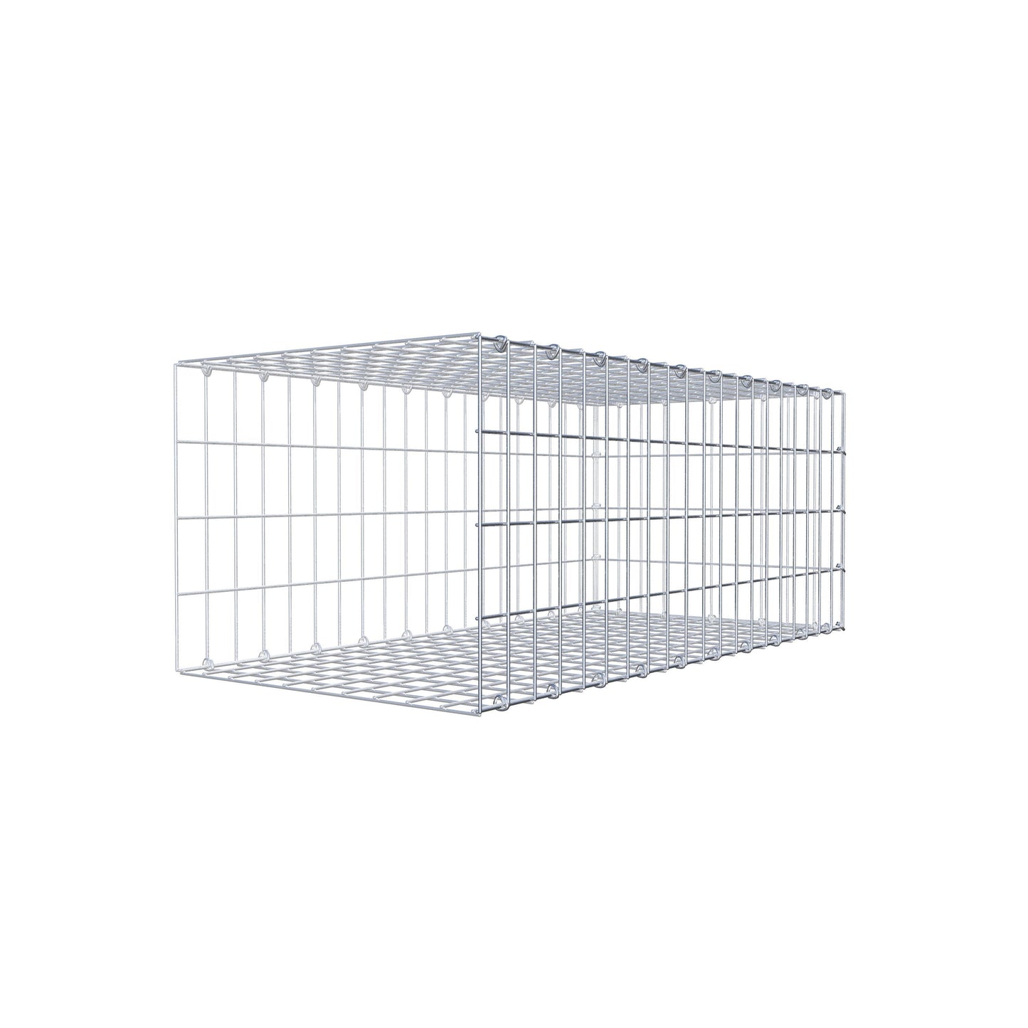 Mounted gabion type 2 100 cm x 40 cm x 50 cm, mesh size 5 cm x 10 cm, C-ring