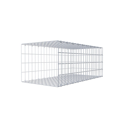 Mounted gabion type 2 100 cm x 40 cm x 50 cm, mesh size 5 cm x 10 cm, C-ring