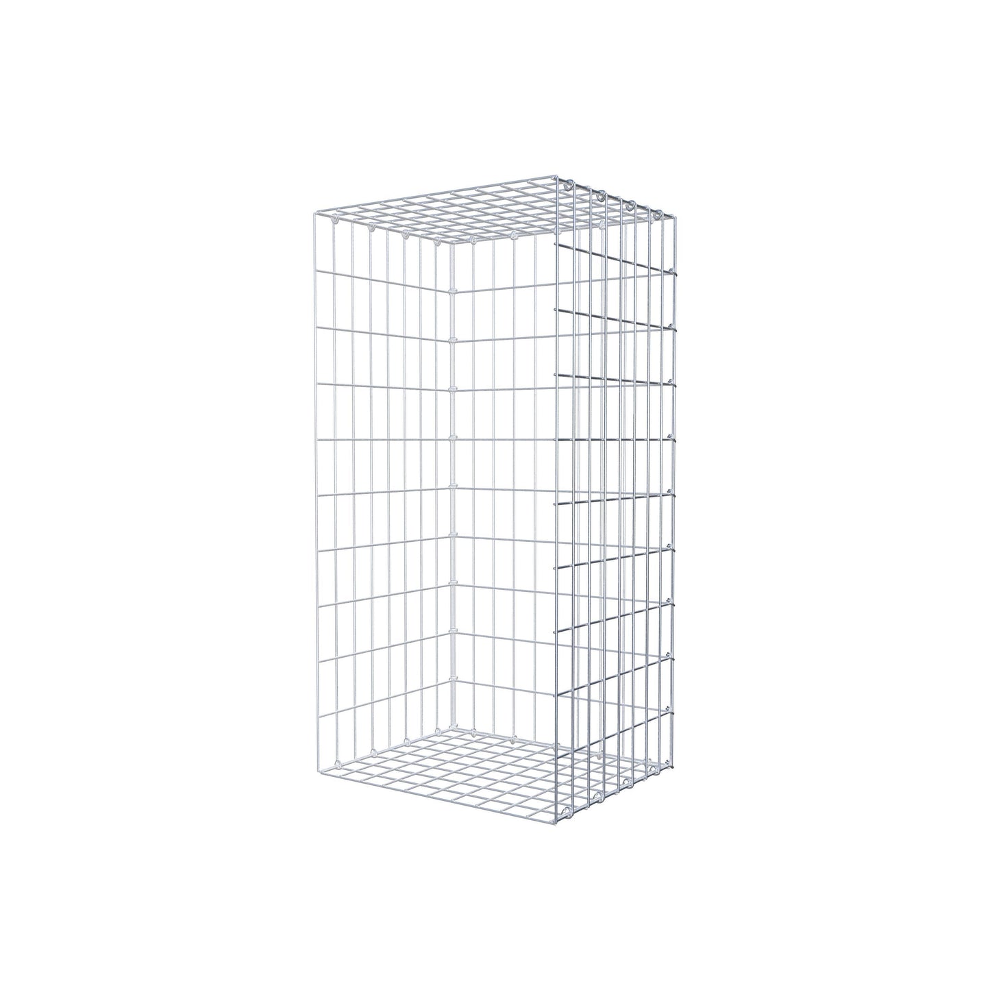 Mounted gabion type 2 100 cm x 40 cm x 50 cm, mesh size 5 cm x 10 cm, C-ring