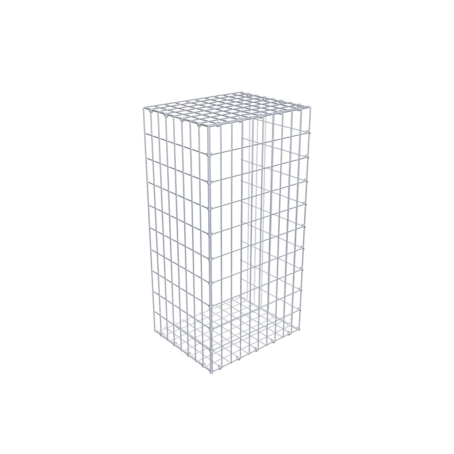 Mounted gabion type 2 100 cm x 40 cm x 50 cm, mesh size 5 cm x 10 cm, C-ring