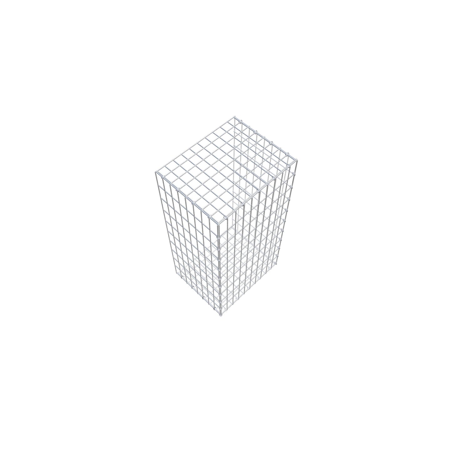 Mounted gabion type 2 100 cm x 40 cm x 50 cm, mesh size 5 cm x 10 cm, C-ring