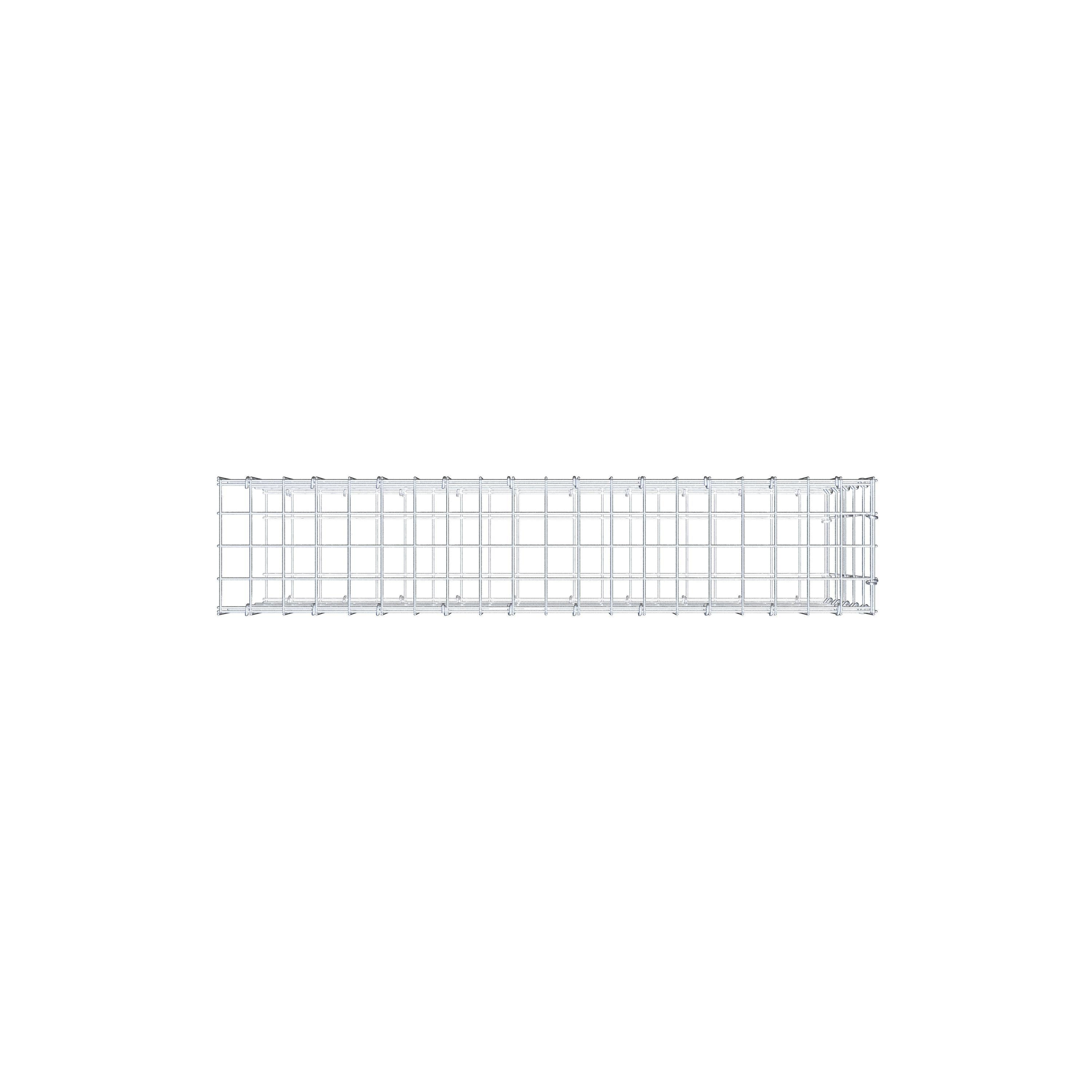 Mounted gabion type 2 100 cm x 50 cm x 20 cm, mesh size 5 cm x 10 cm, C-ring