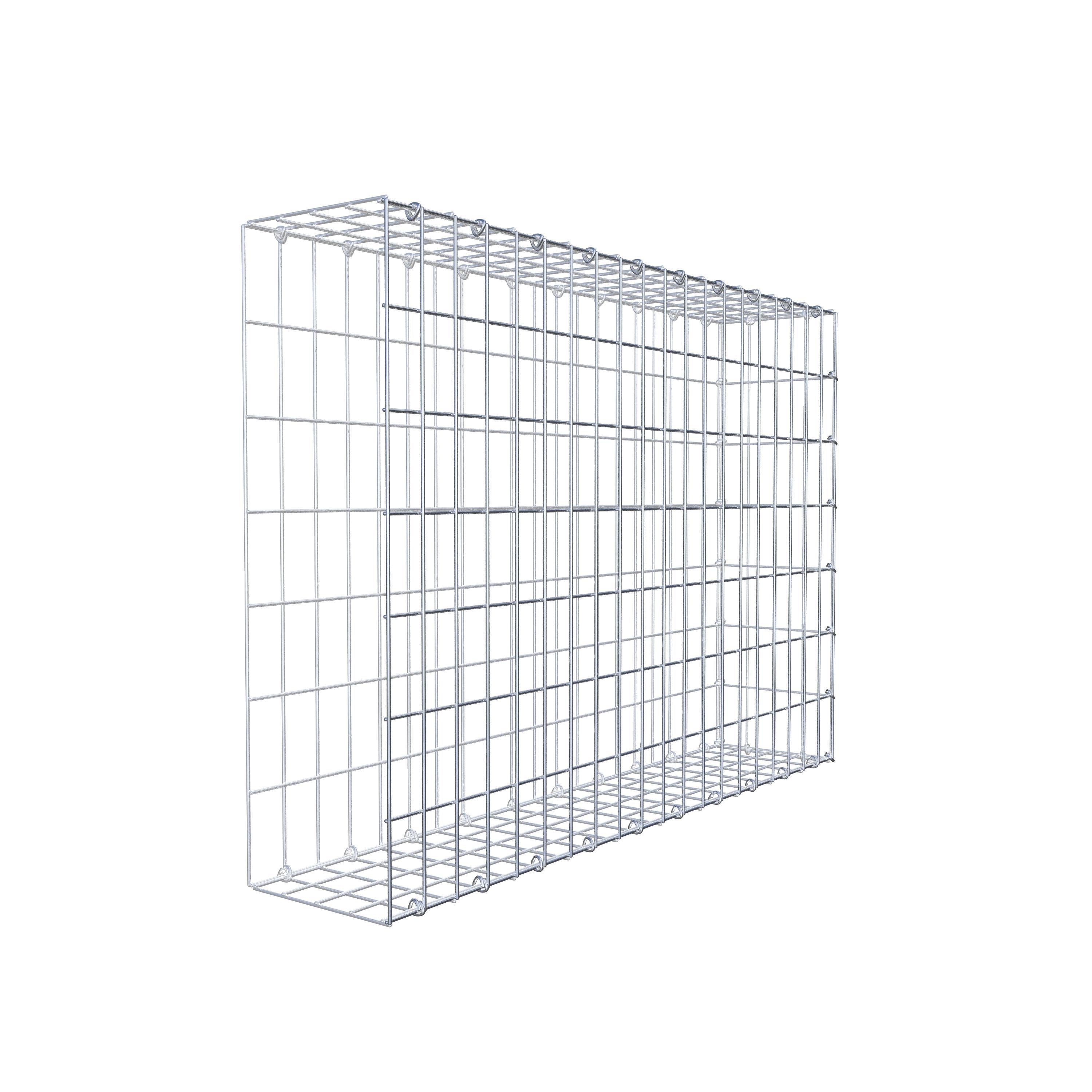 Mounted gabion type 2 100 cm x 70 cm x 20 cm, mesh size 5 cm x 10 cm, C-ring