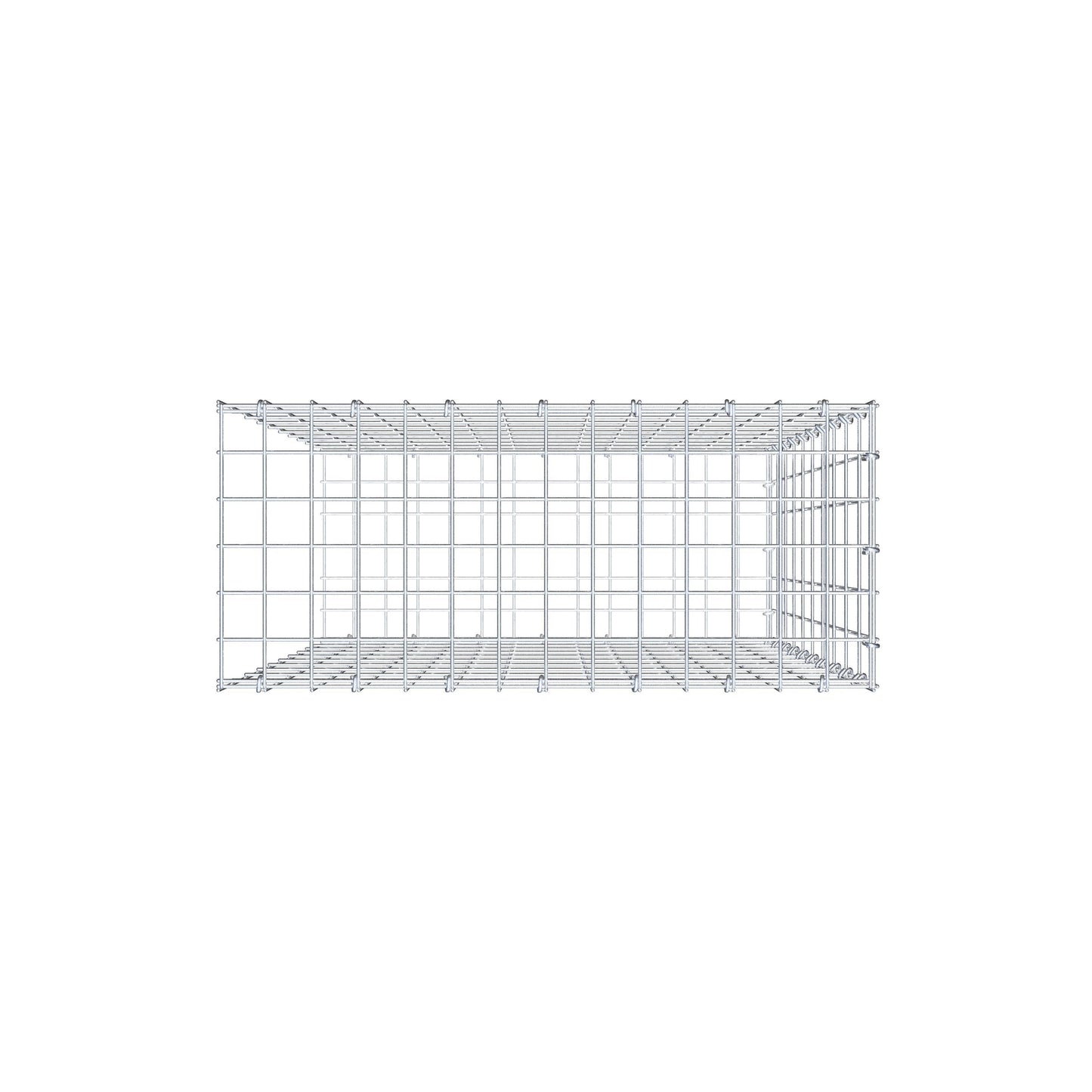 Pile aggiuntivo tipo 2 100 cm x 70 cm x 30 cm, maglia 5 cm x 10 cm, anello a C