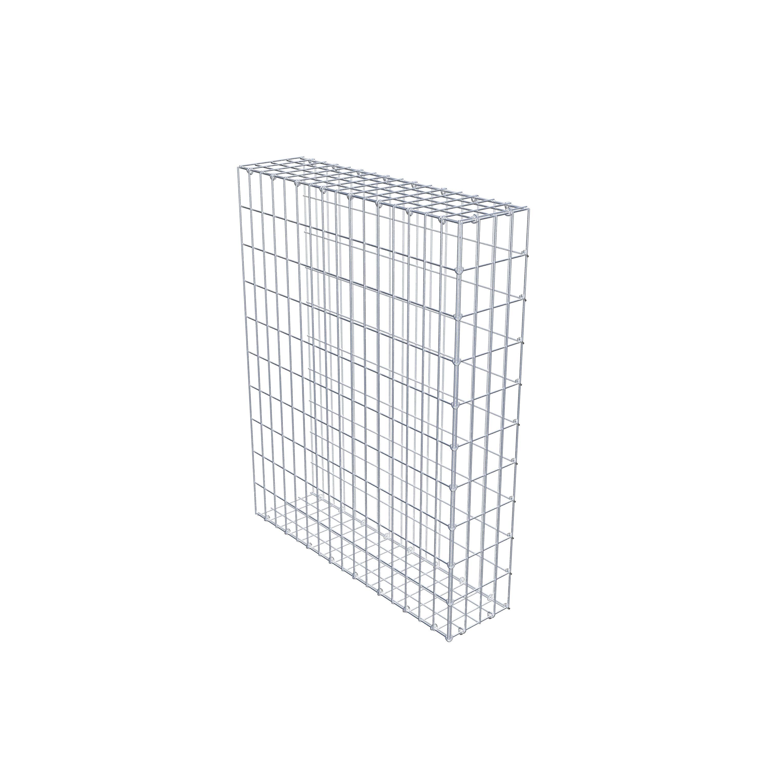 Mounted gabion type 2 100 cm x 80 cm x 20 cm, mesh size 5 cm x 10 cm, C-ring