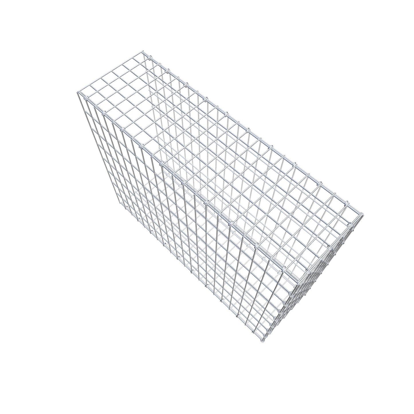 Monteret gabion type 2 100 cm x 80 cm x 30 cm, maskestørrelse 5 cm x 10 cm, C-ring