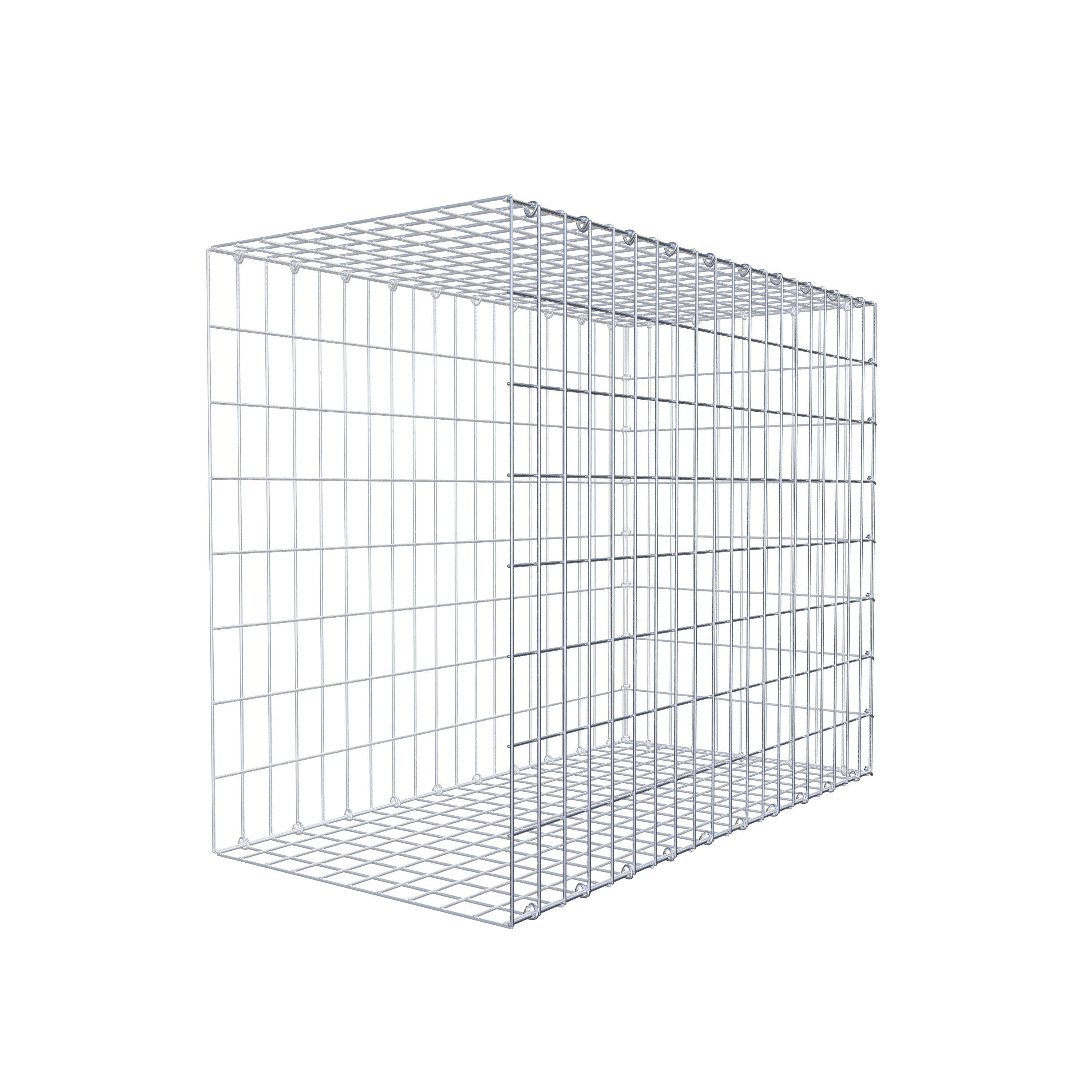 Mounted gabion type 2 100 cm x 80 cm x 50 cm, mesh size 5 cm x 10 cm, C-ring