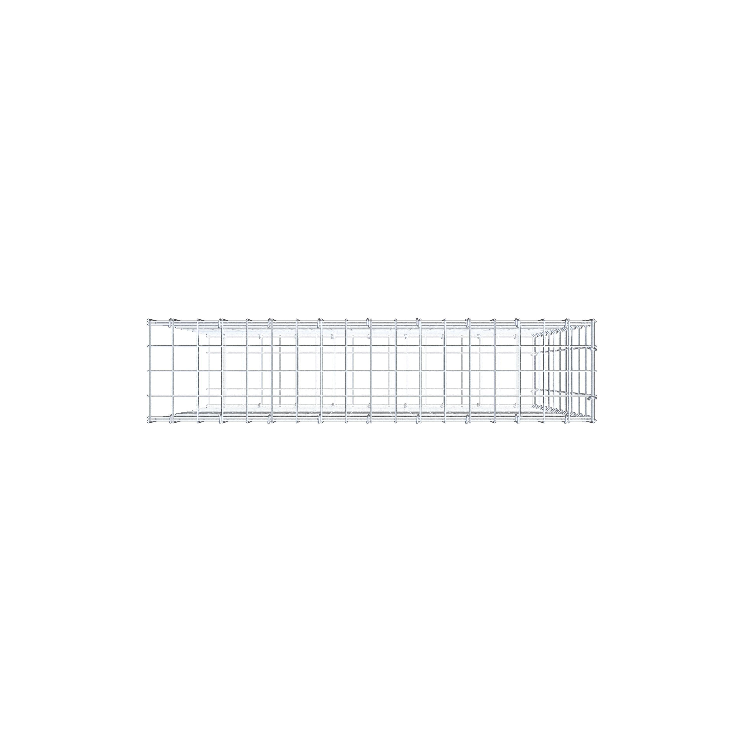 Pile aggiuntivo tipo 2 100 cm x 90 cm x 20 cm, maglia 5 cm x 10 cm, anello a C