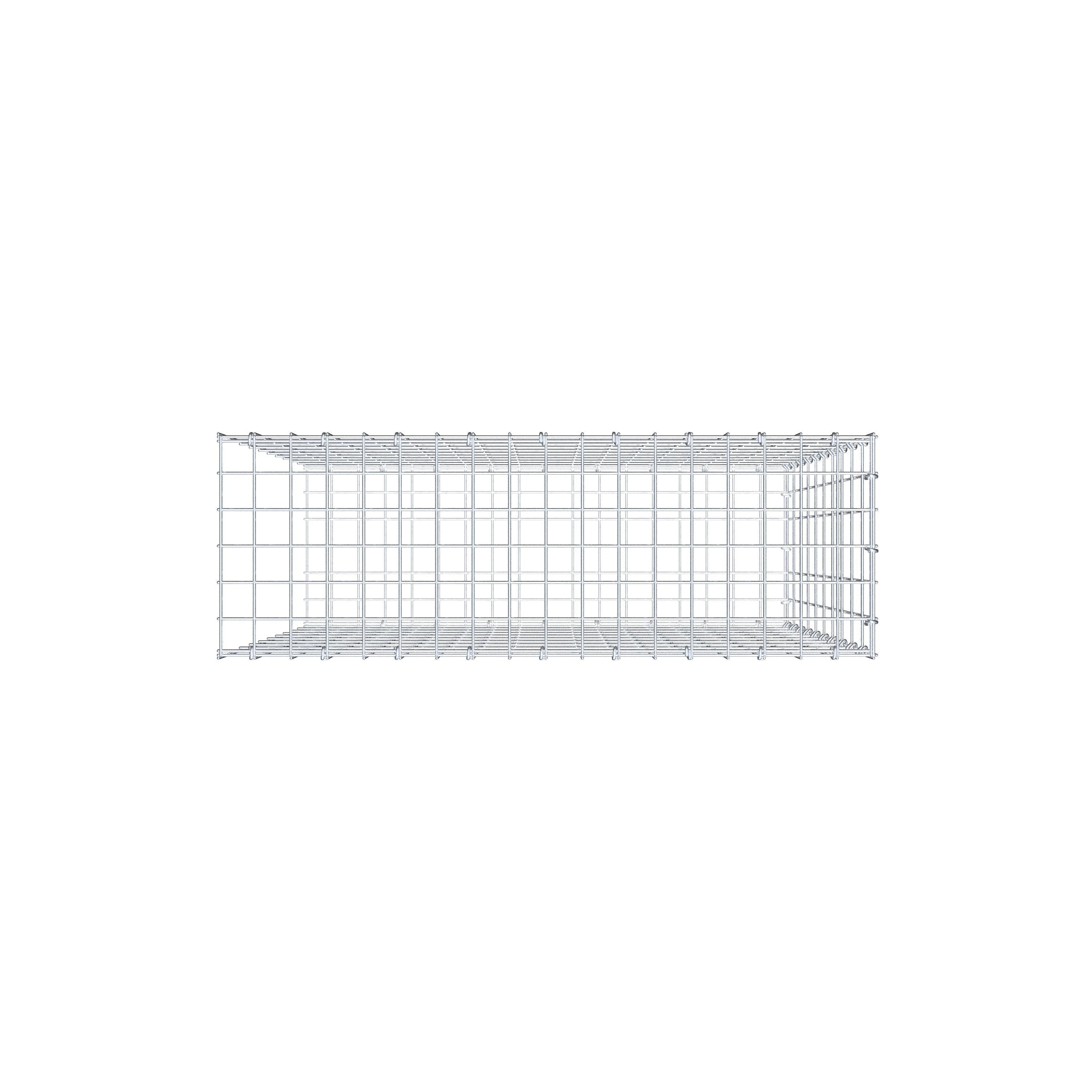 Pile aggiuntivo tipo 2 100 cm x 90 cm x 30 cm, maglia 5 cm x 10 cm, anello a C