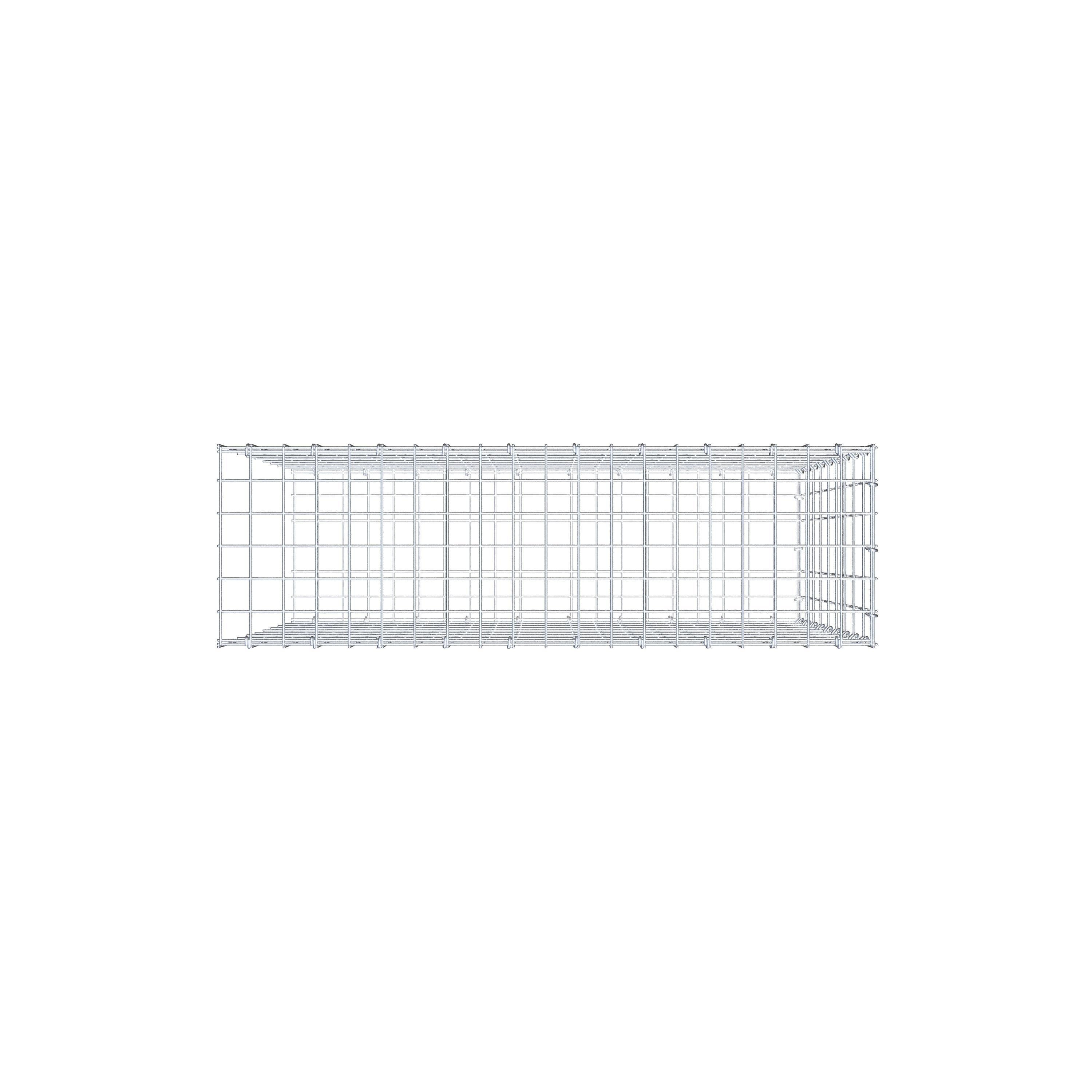 Mounted gabion type 2 100 cm x 90 cm x 30 cm, mesh size 5 cm x 10 cm, C-ring