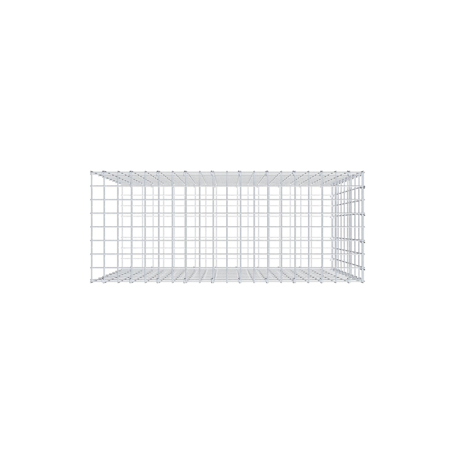 Anbaugabione Typ 2 100 cm x 90 cm x 40 cm, Maschenweite 5 cm x 10 cm, C-Ring