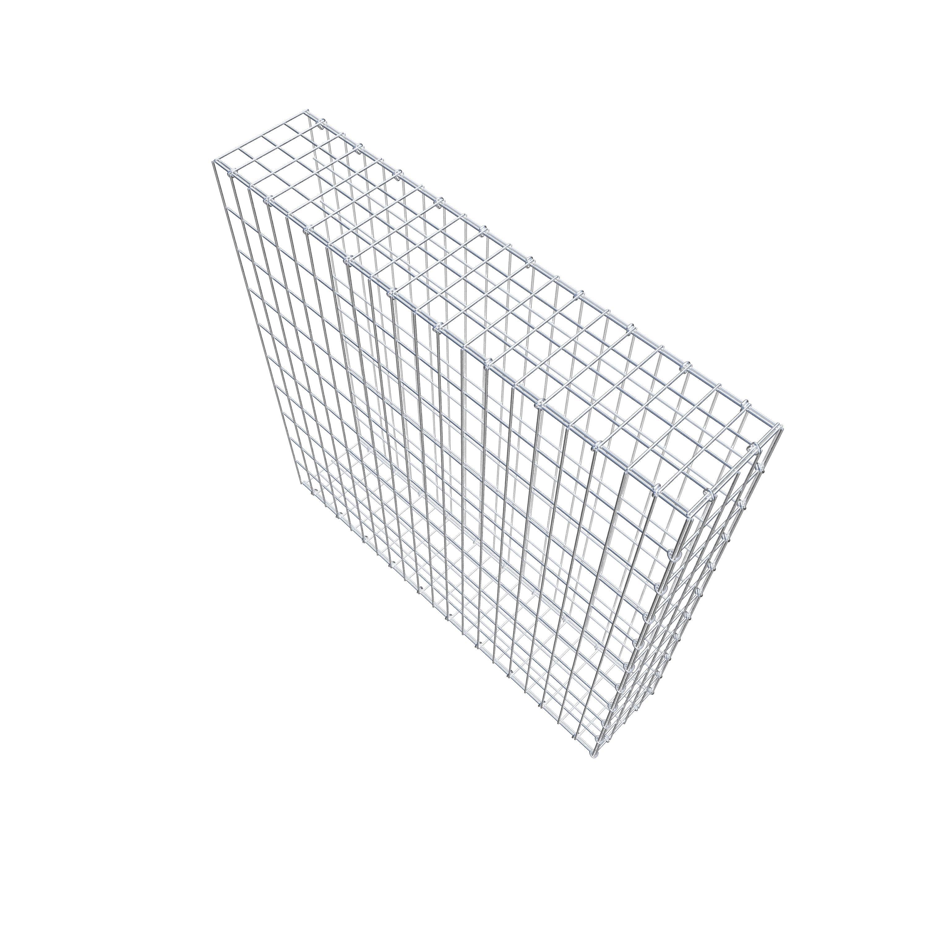 Anbaugabione Typ 2 100 cm x 100 cm x 20 cm, Maschenweite 5 cm x 10 cm, C-Ring