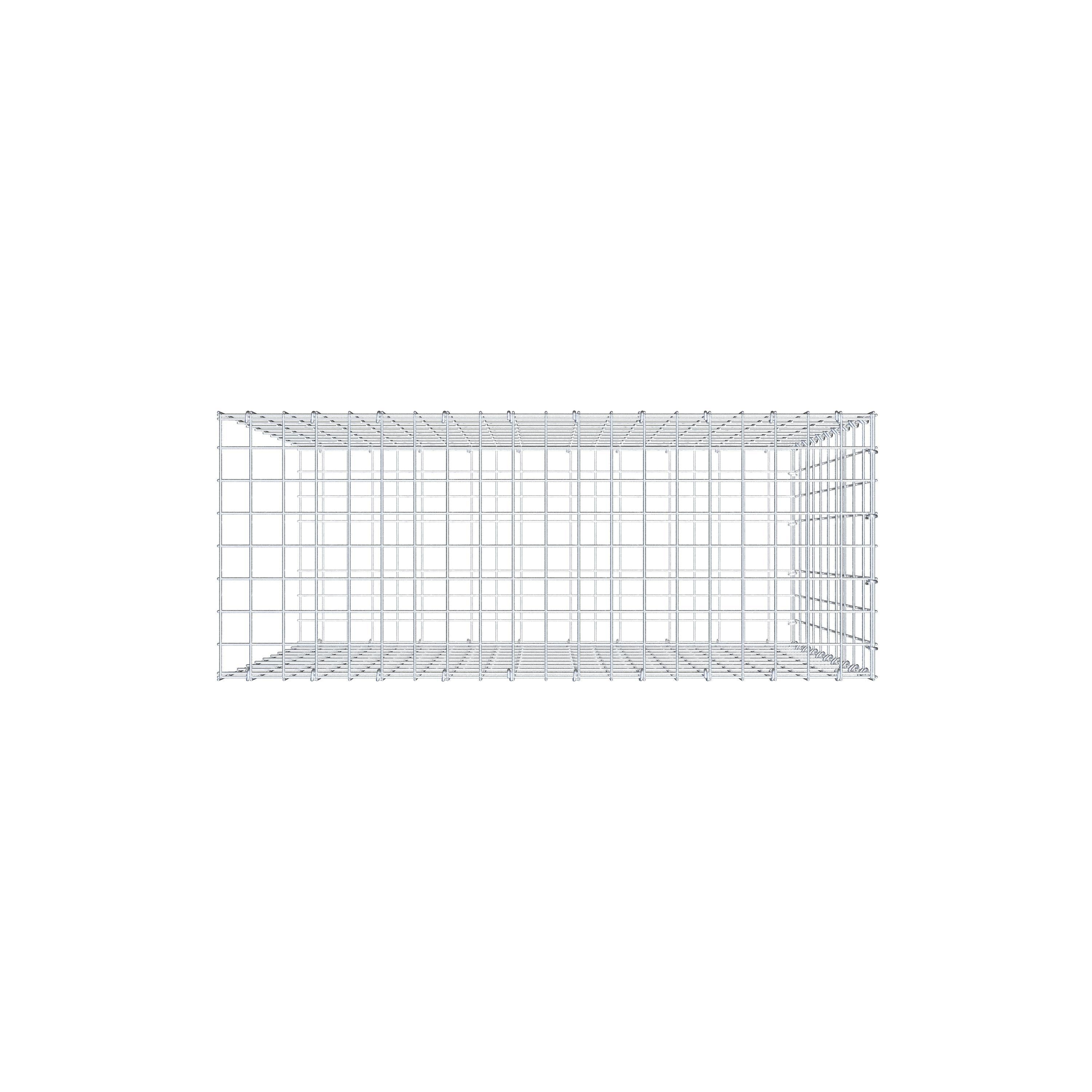 Monteret gabion type 2 100 cm x 100 cm x 40 cm, maskestørrelse 5 cm x 10 cm, C-ring