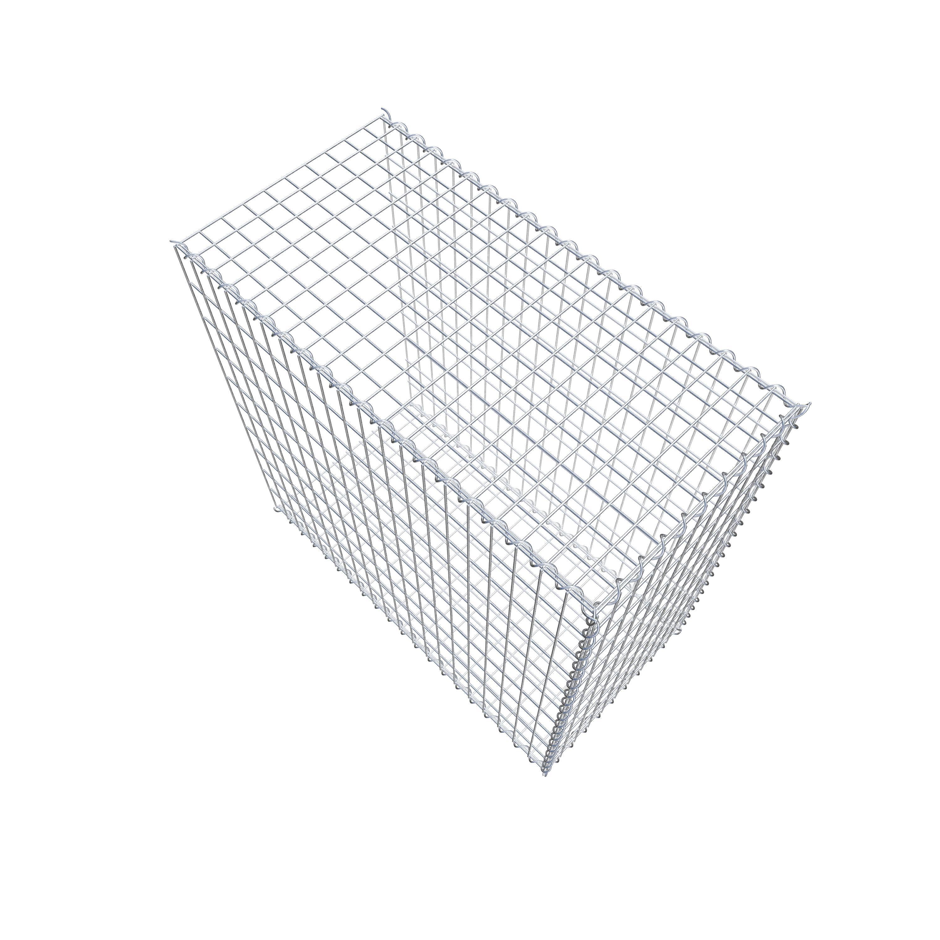 Grown-on gabion type 2 100 cm x 100 cm x 50 cm (L x H x D), mesh size 5 cm x 10 cm, spiral