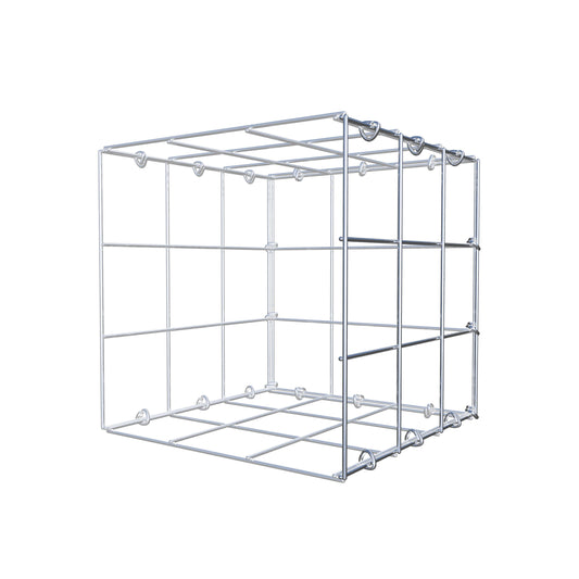 Mounted gabion type 2 30 cm x 30 cm x 30 cm (L x H x D), mesh size 10 cm x 10 cm, C-ring