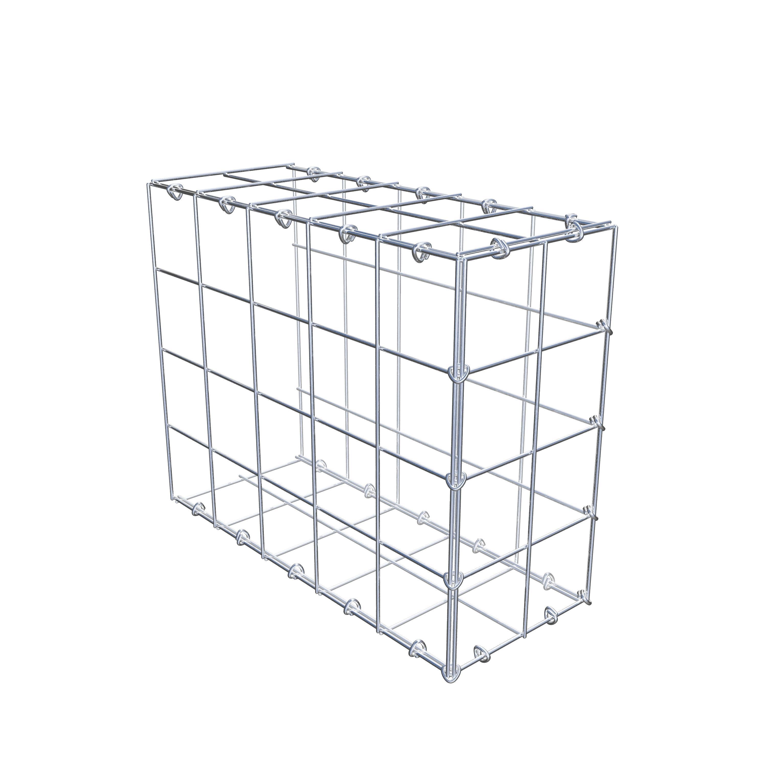 Mounted gabion type 2 50 cm x 40 cm x 20 cm (L x H x D), mesh size 10 cm x 10 cm, C-ring