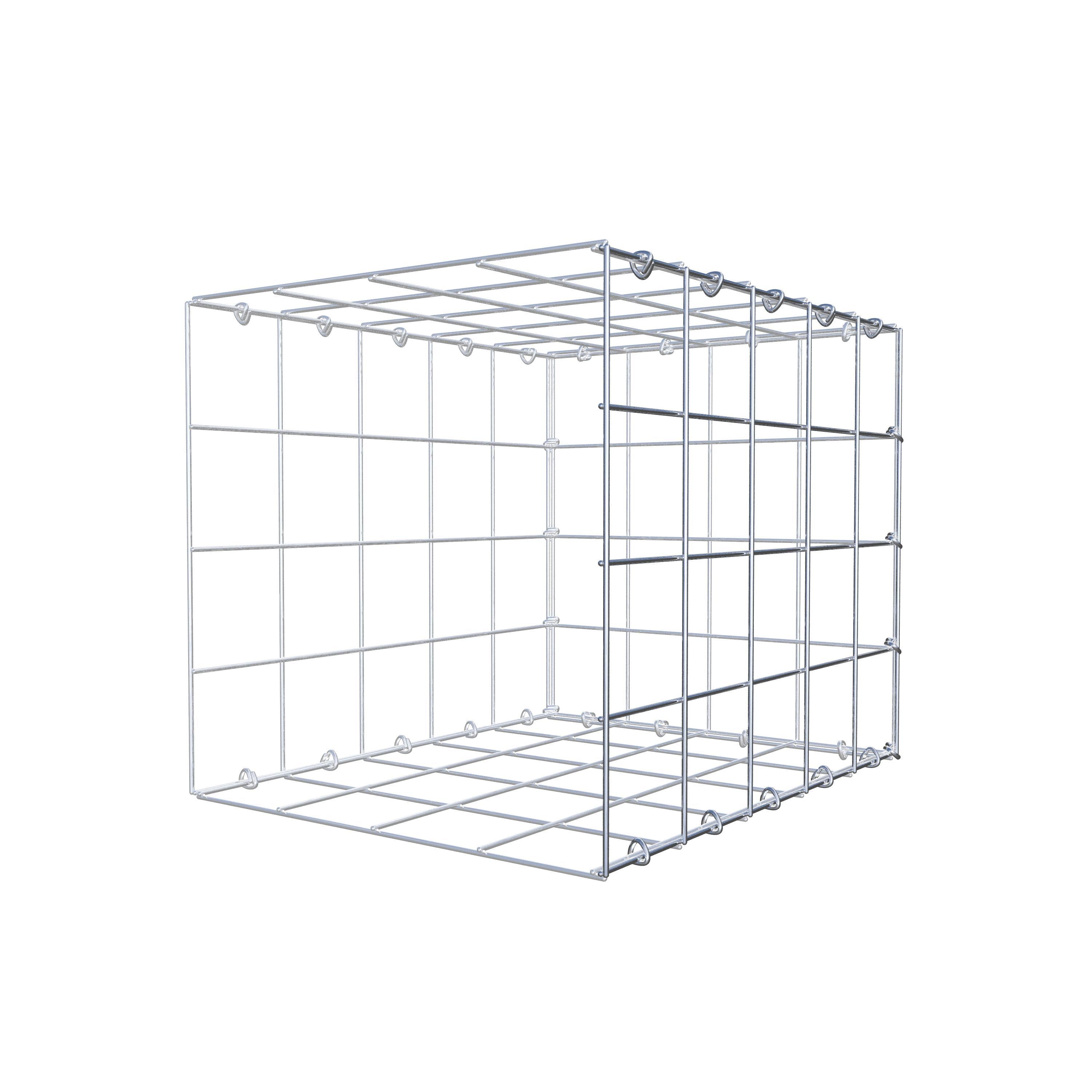 Monteret gabion type 2 50 cm x 40 cm x 40 cm (L x H x D), maskestørrelse 10 cm x 10 cm, C-ring