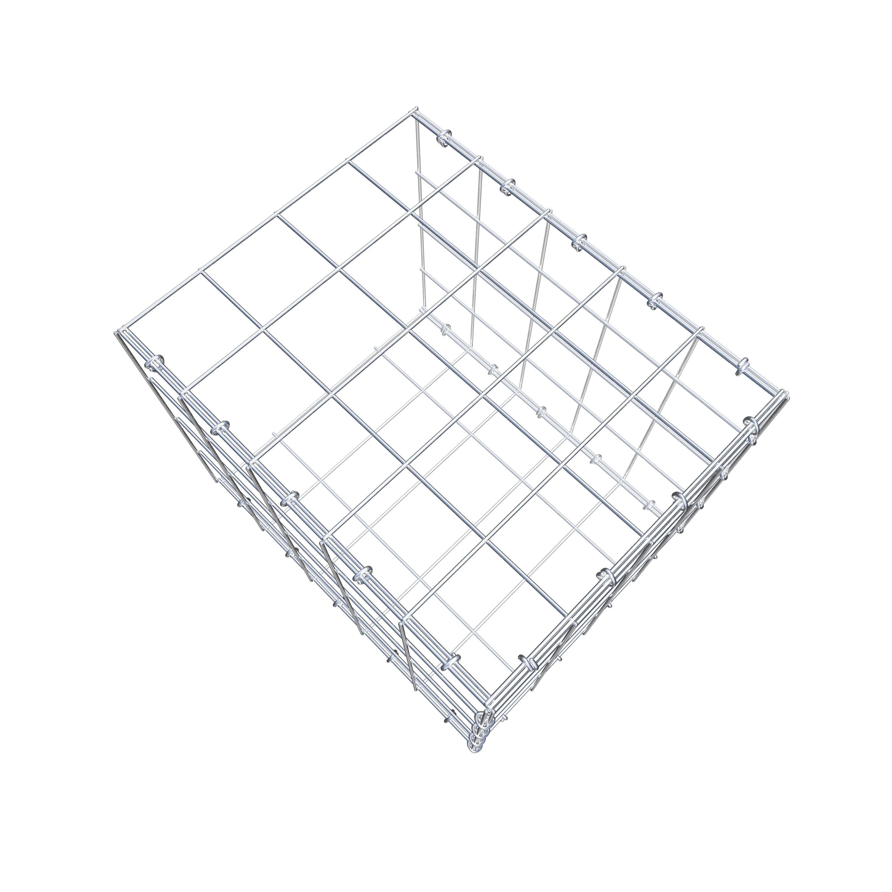 Monteret gabion type 2 50 cm x 40 cm x 40 cm (L x H x D), maskestørrelse 10 cm x 10 cm, C-ring