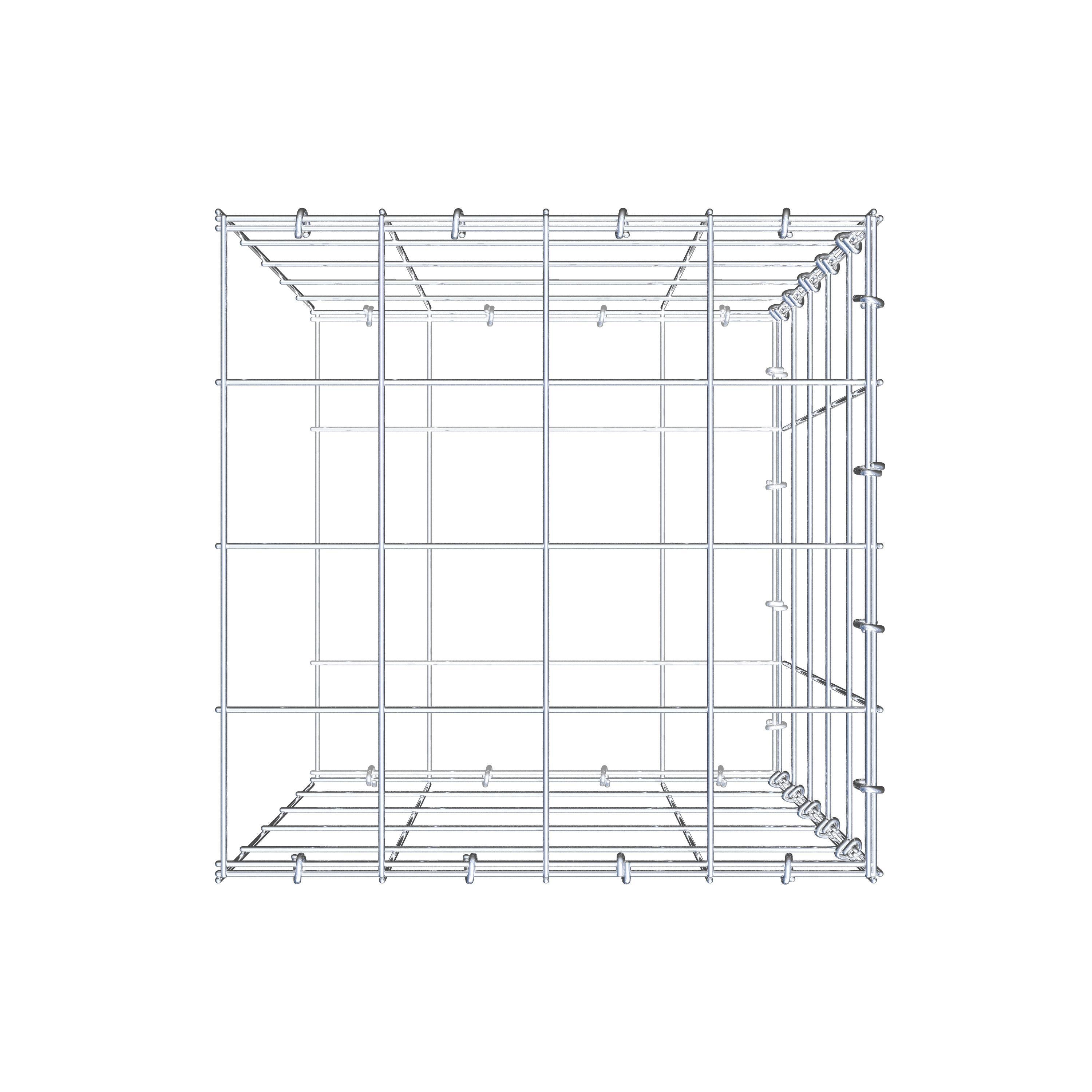 Monteret gabion type 2 50 cm x 40 cm x 40 cm (L x H x D), maskestørrelse 10 cm x 10 cm, C-ring