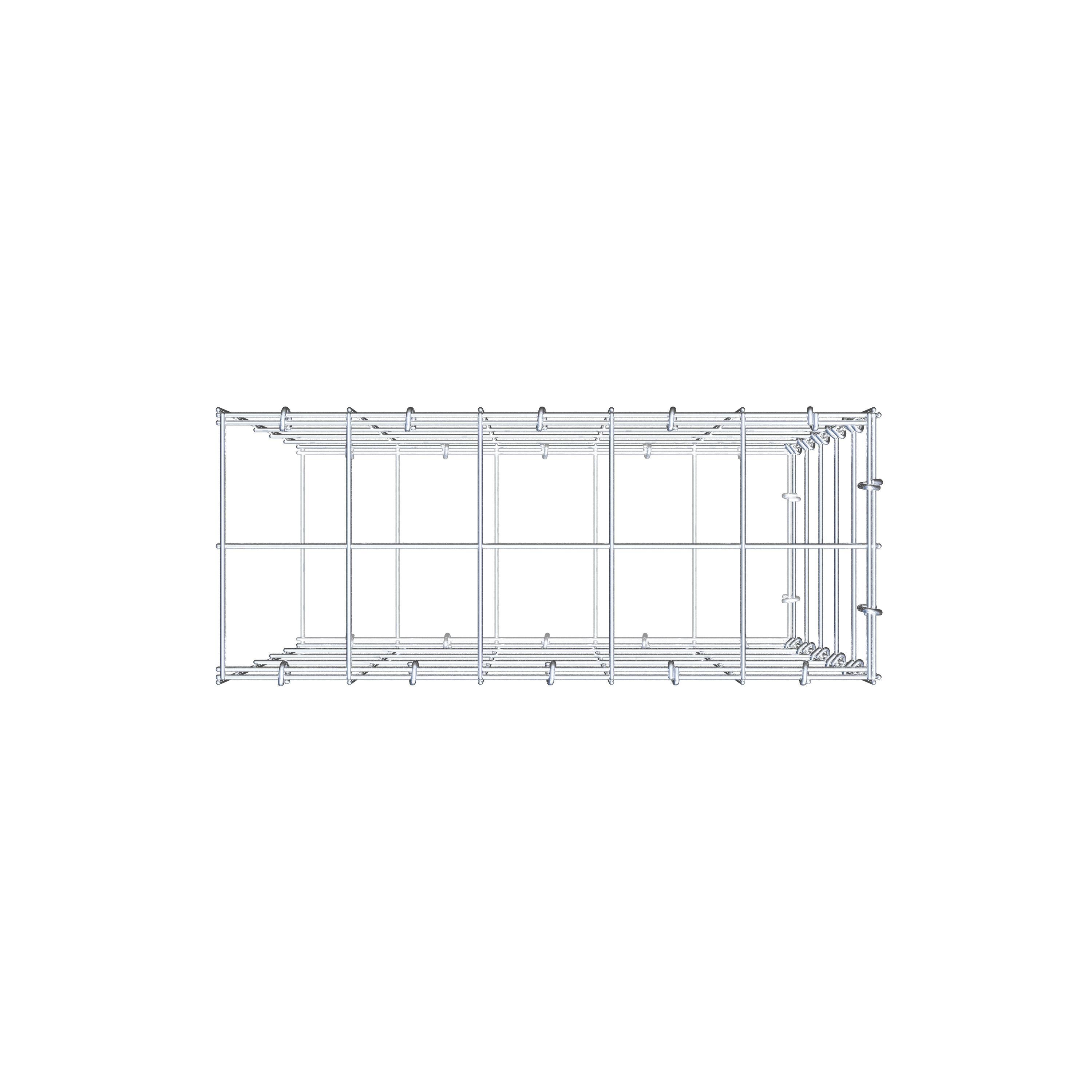 Anbaugabione Typ 2 50 cm x 50 cm x 20 cm (L x H x T), Maschenweite 10 cm x 10 cm, C-Ring