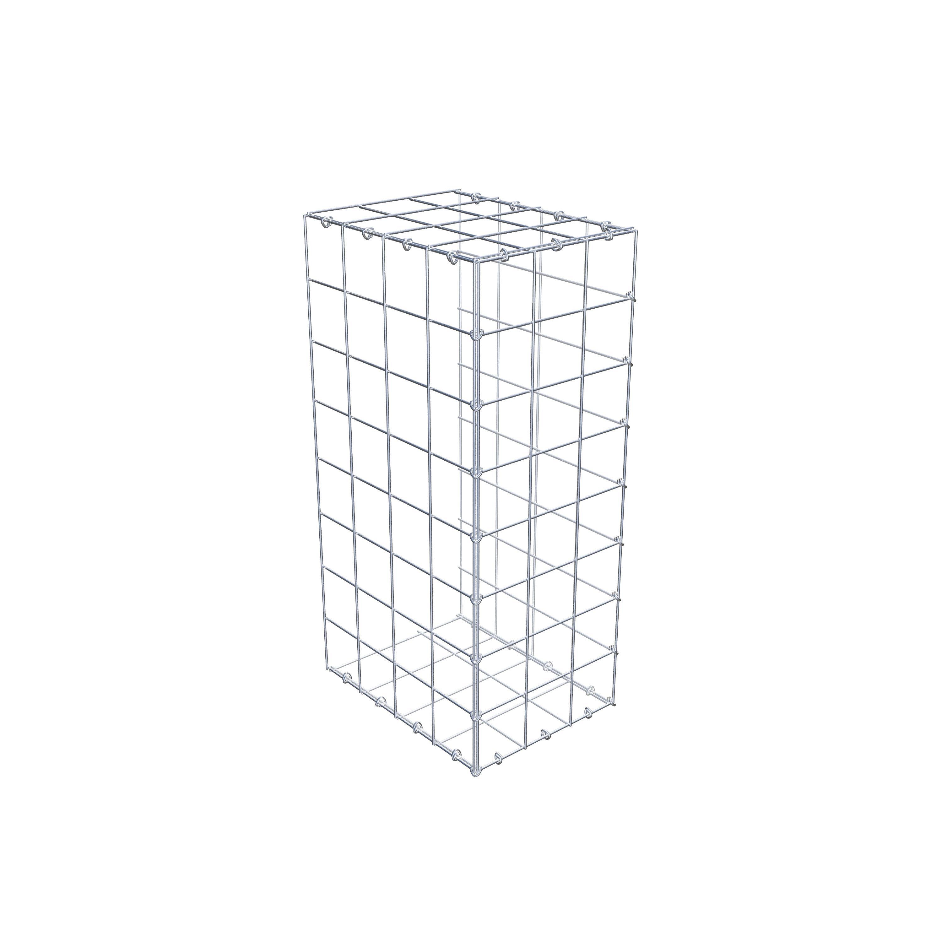 Monteret gabion type 2 80 cm x 40 cm x 30 cm (L x H x D), maskestørrelse 10 cm x 10 cm, C-ring