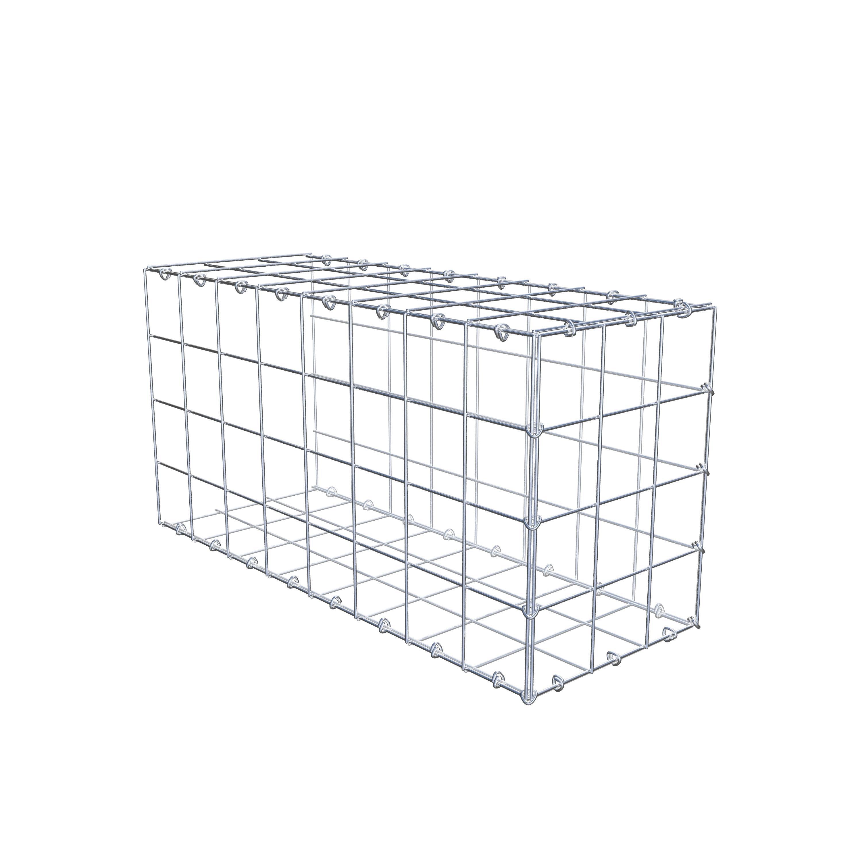 Mounted gabion type 2 80 cm x 40 cm x 30 cm (L x H x D), mesh size 10 cm x 10 cm, C-ring