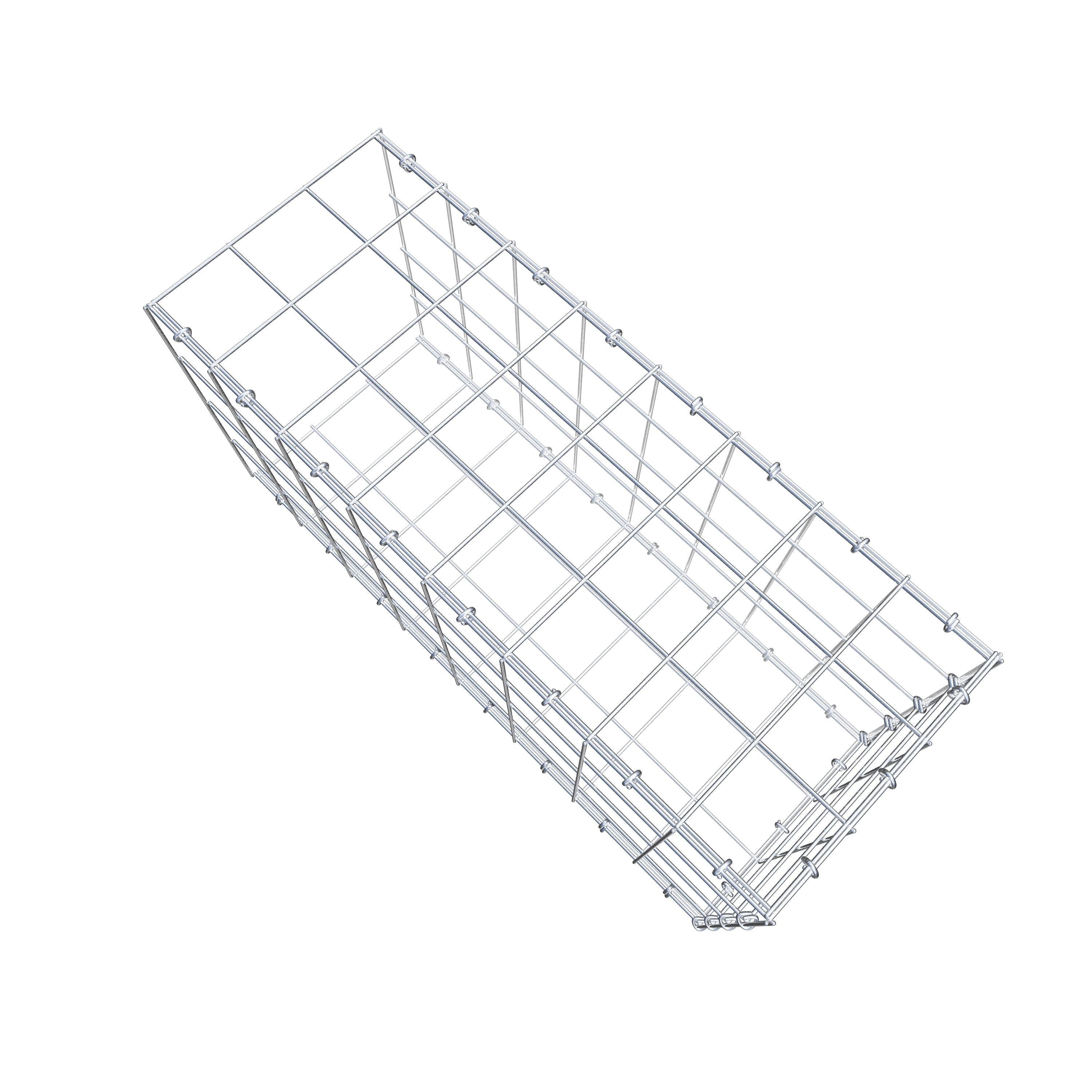 Monteret gabion type 2 80 cm x 40 cm x 30 cm (L x H x D), maskestørrelse 10 cm x 10 cm, C-ring