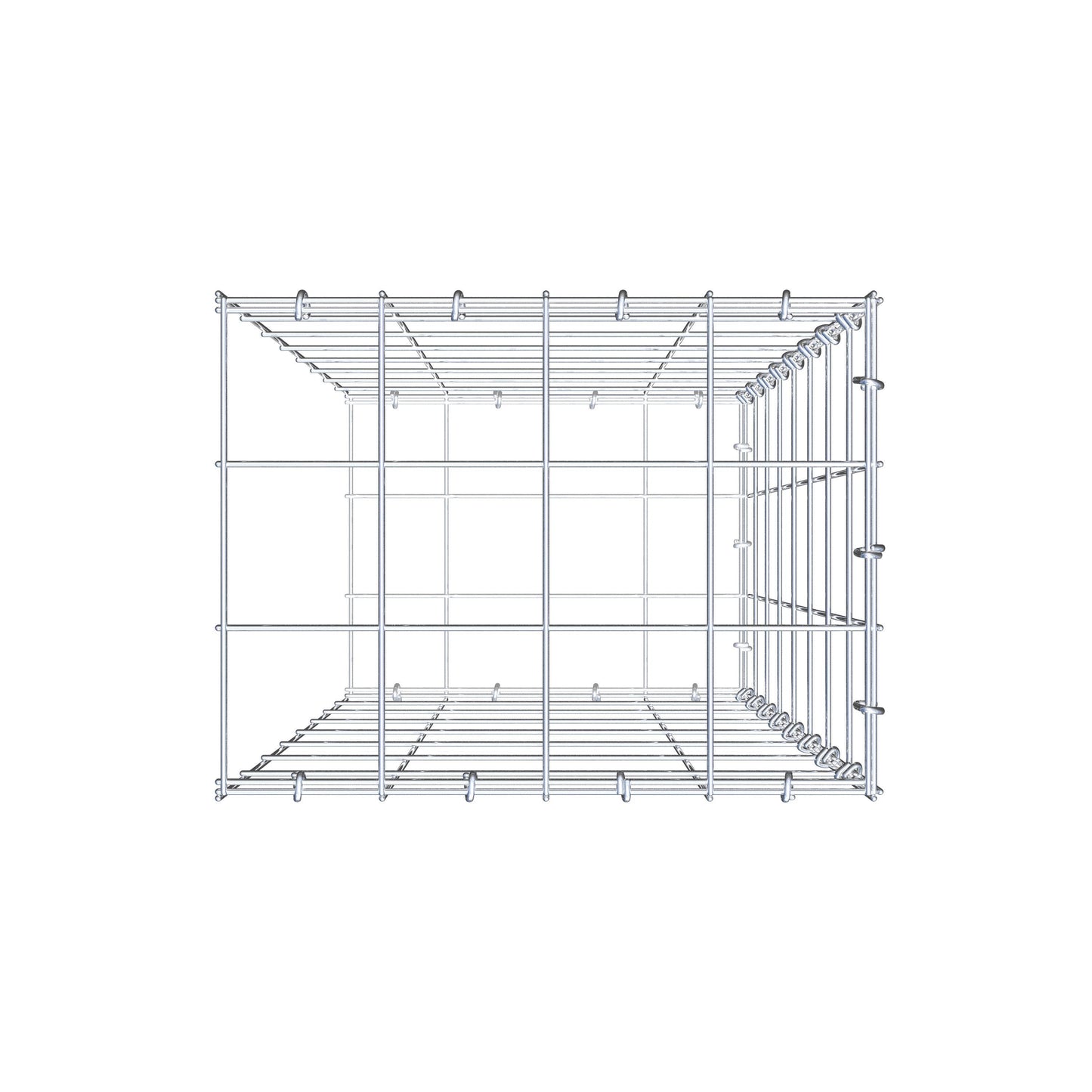 Pila adicional tipo 2 80 cm x 40 cm x 30 cm (L x A x P), malla 10 cm x 10 cm, anillo en C