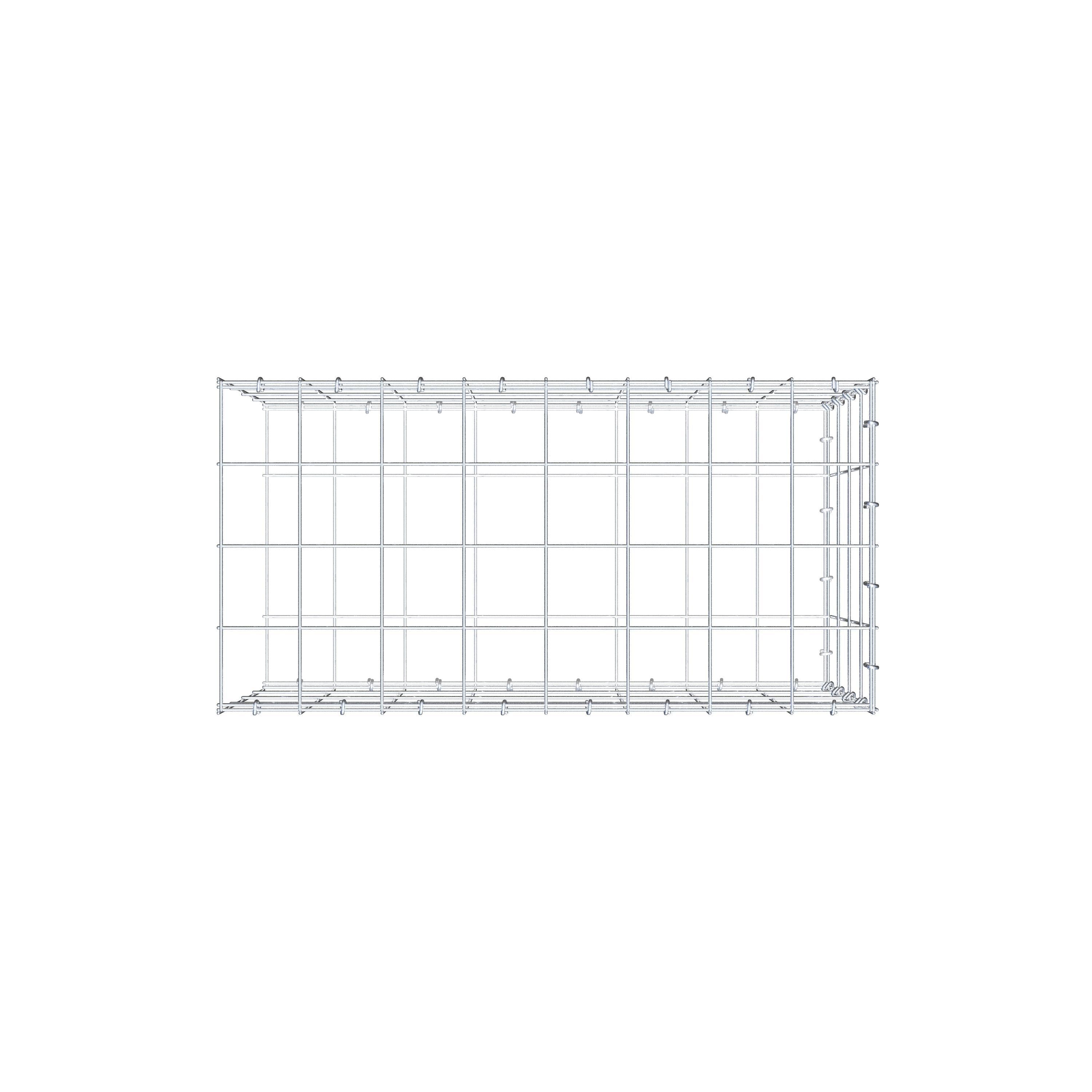 Anbaugabione Typ 2 80 cm x 40 cm x 40 cm (L x H x T), Maschenweite 10 cm x 10 cm, C-Ring