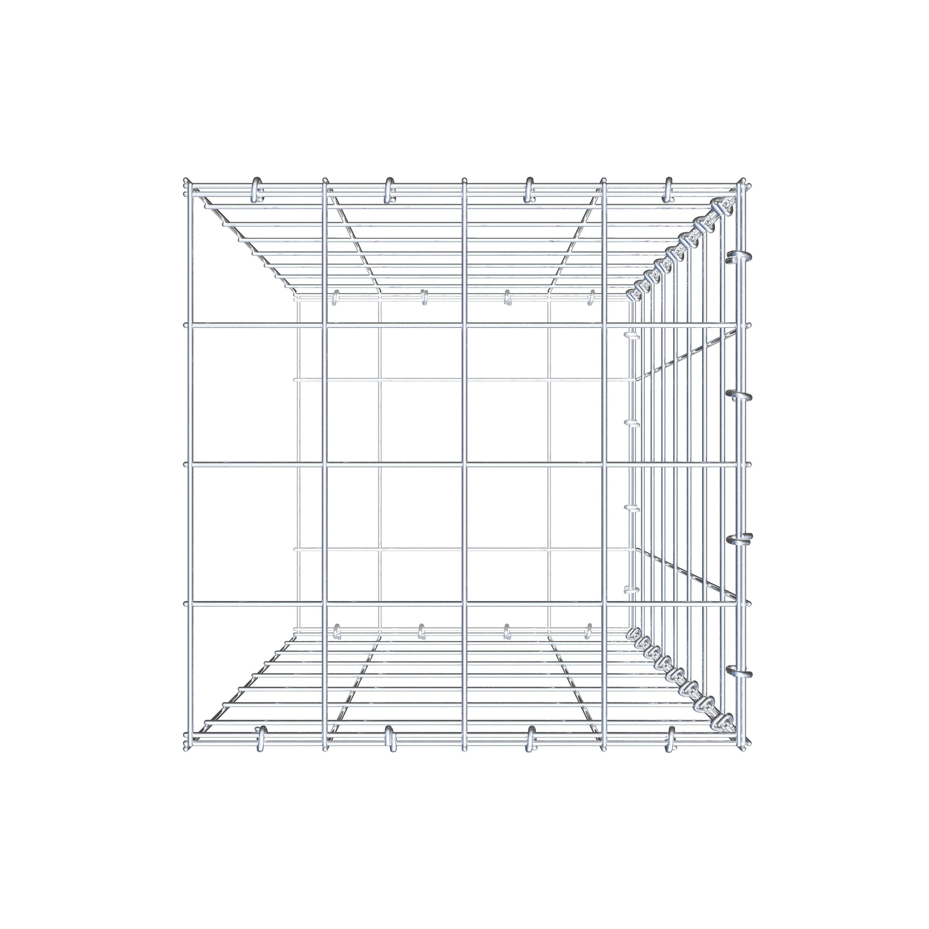 Monteret gabion type 2 80 cm x 40 cm x 40 cm (L x H x D), maskestørrelse 10 cm x 10 cm, C-ring