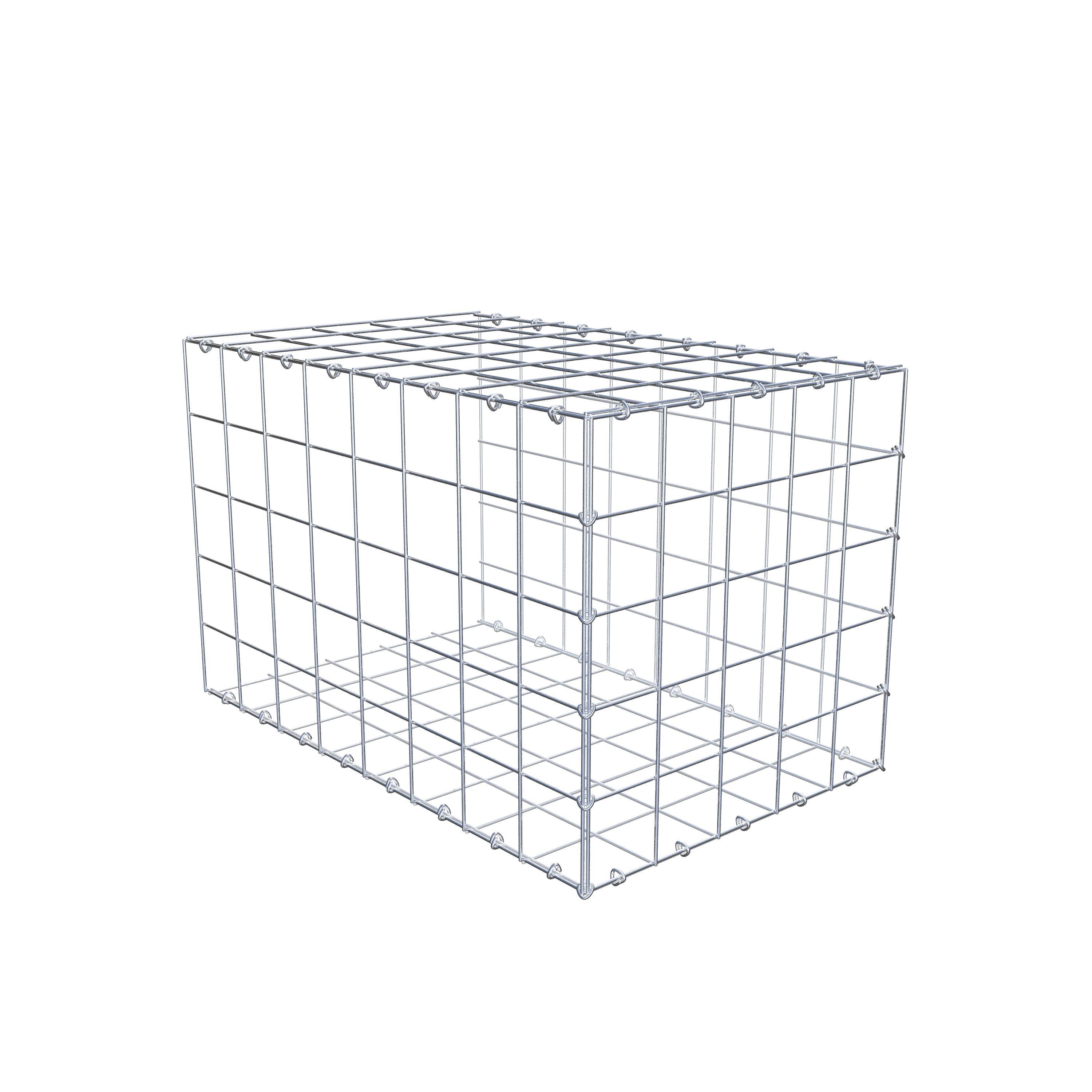 Monteret gabion type 2 80 cm x 50 cm x 50 cm (L x H x D), maskestørrelse 10 cm x 10 cm, C-ring