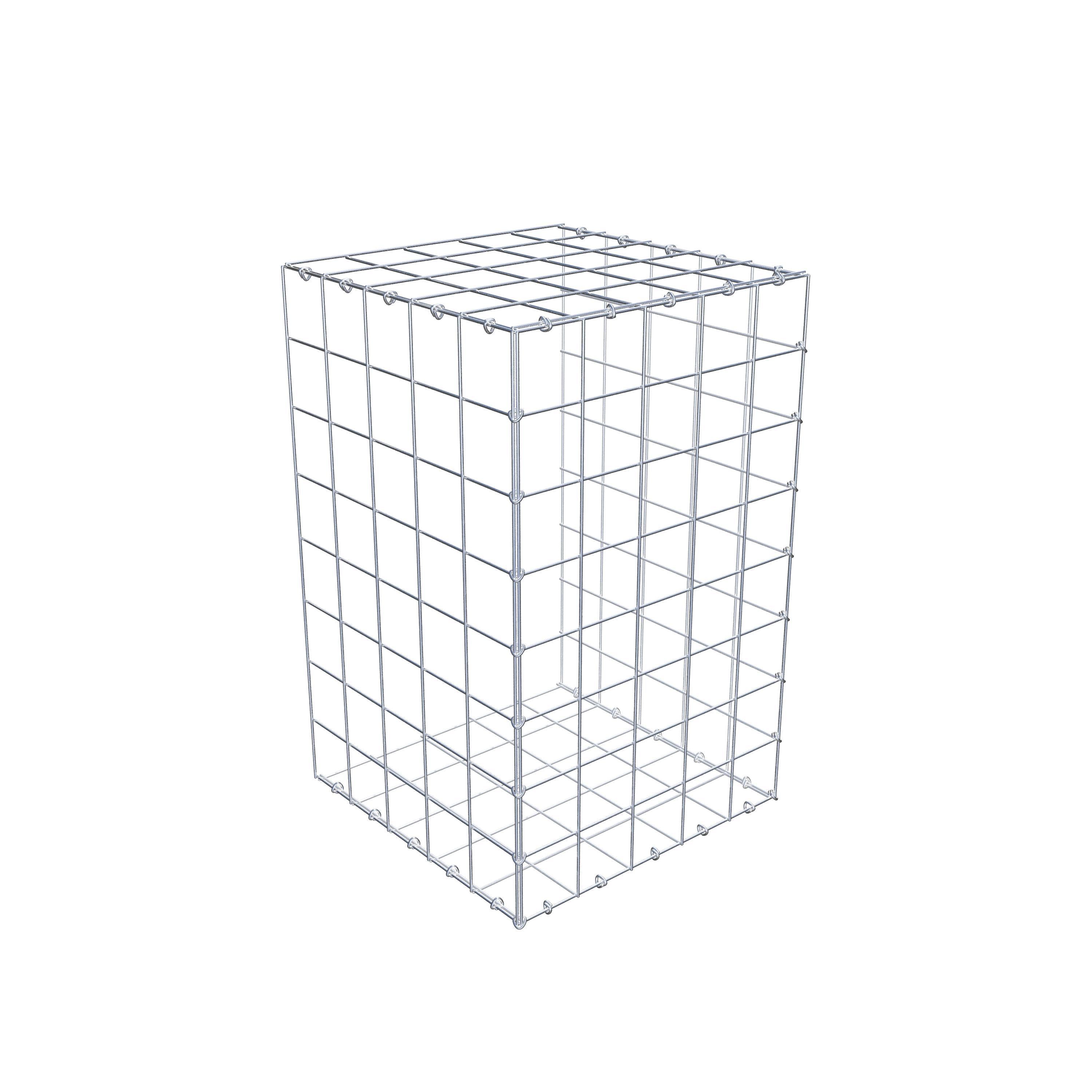 Mounted gabion type 2 80 cm x 50 cm x 50 cm (L x H x D), mesh size 10 cm x 10 cm, C-ring