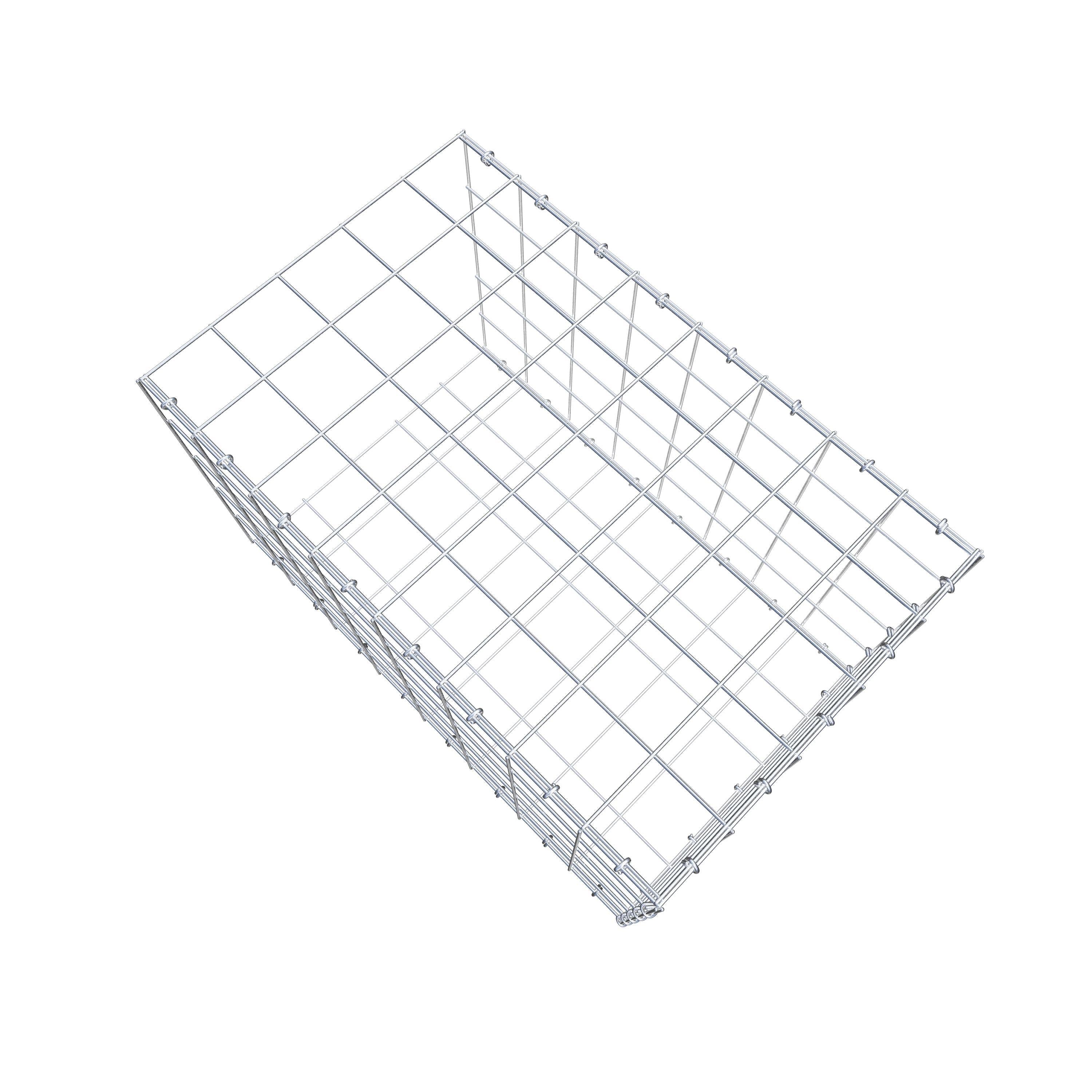 Mounted gabion type 2 80 cm x 50 cm x 50 cm (L x H x D), mesh size 10 cm x 10 cm, C-ring