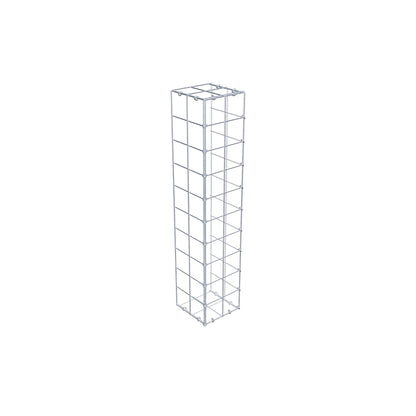 Mounted gabion type 2 100 cm x 20 cm x 20 cm (L x H x D), mesh size 10 cm x 10 cm, C-ring