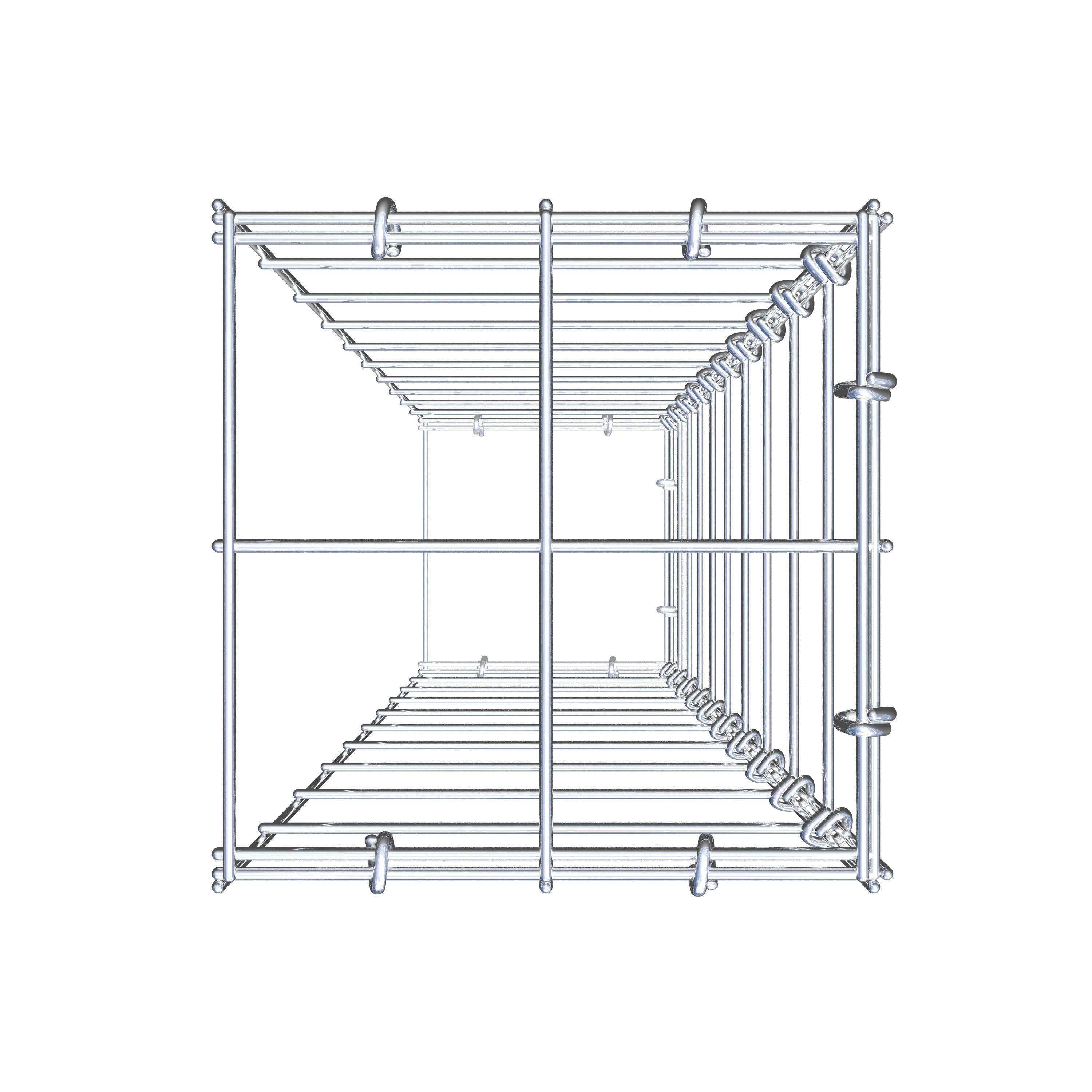 Gabbione fissabile tipo 2 100 cm x 20 cm x 20 cm (L x H x P), maglia 10 cm x 10 cm, anello a C