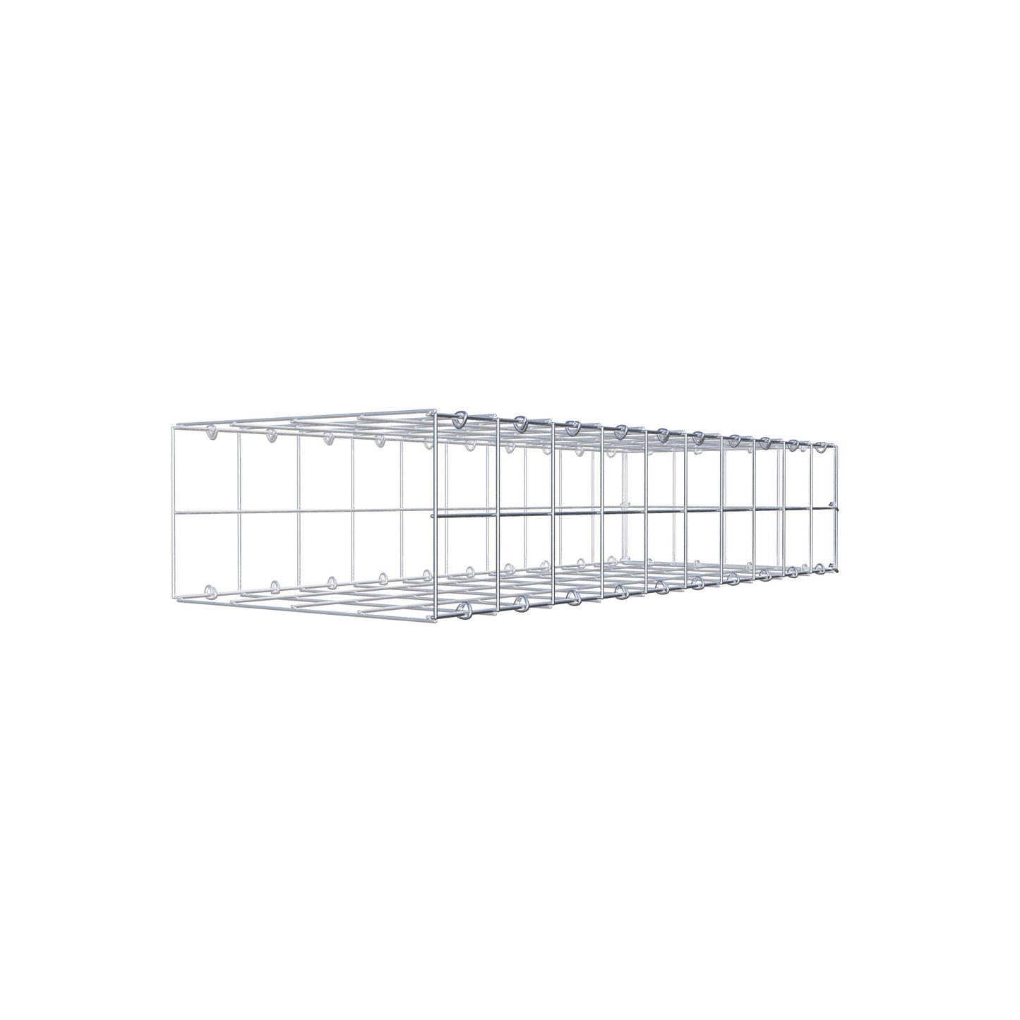 Gavión complementario de tipo 2 100 cm x 20 cm x 40 cm (L x A x P), malla 10 cm x 10 cm, anillo en C