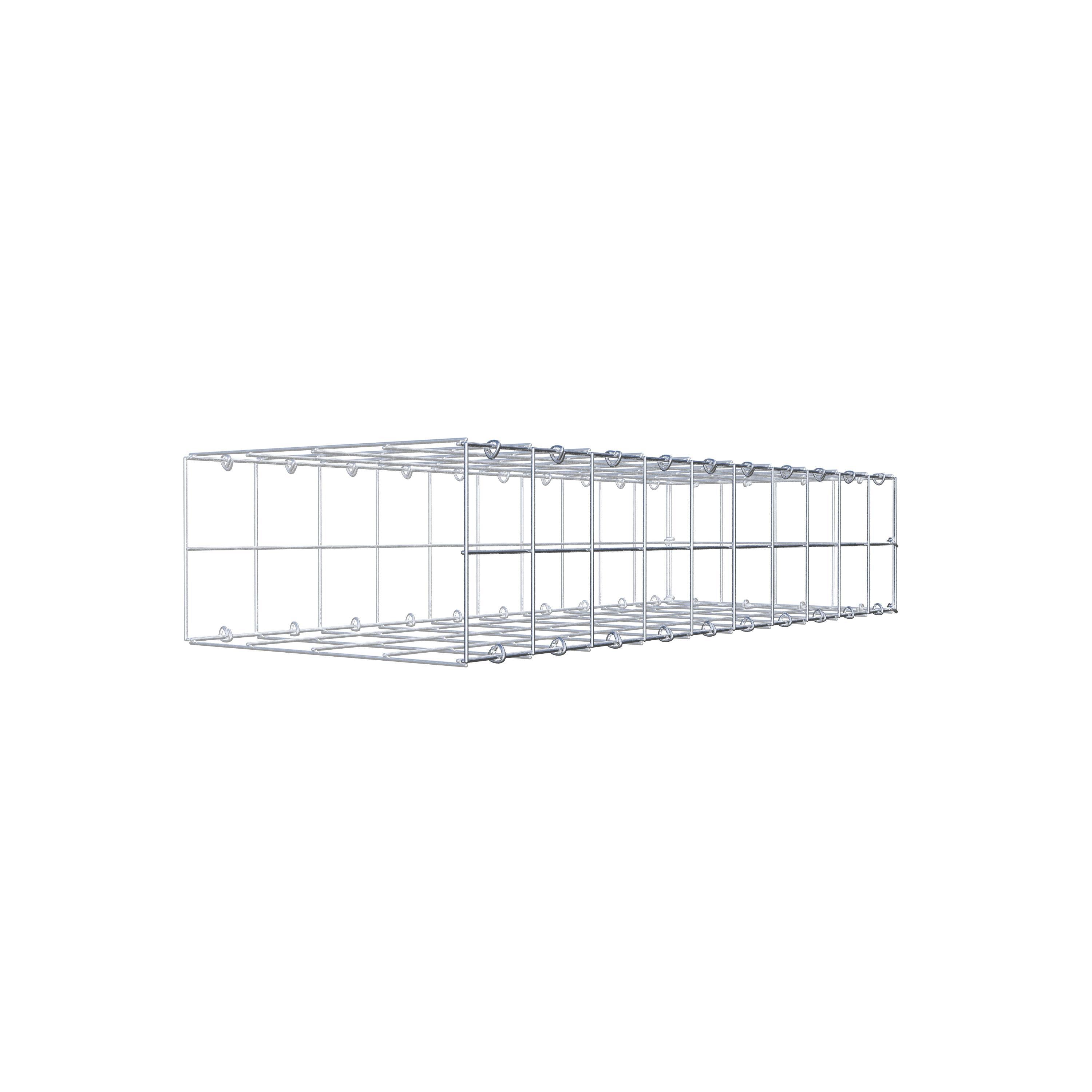 Gavión complementario de tipo 2 100 cm x 20 cm x 40 cm (L x A x P), malla 10 cm x 10 cm, anillo en C